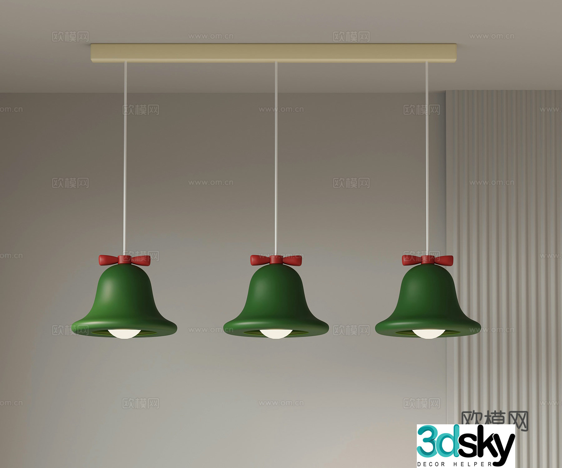 Modern Chandeliers Dopamine Chandeliers Three-head Chandeliers 3D Model