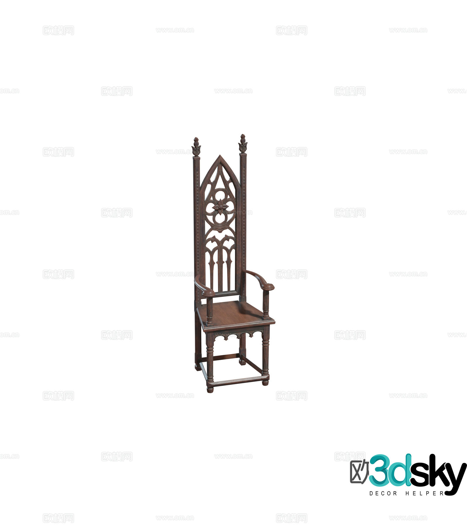 European French American Aristocratic Chair Royal Chair Wooden Chair Solid Wood Chair Single Chair Combination 3D Model