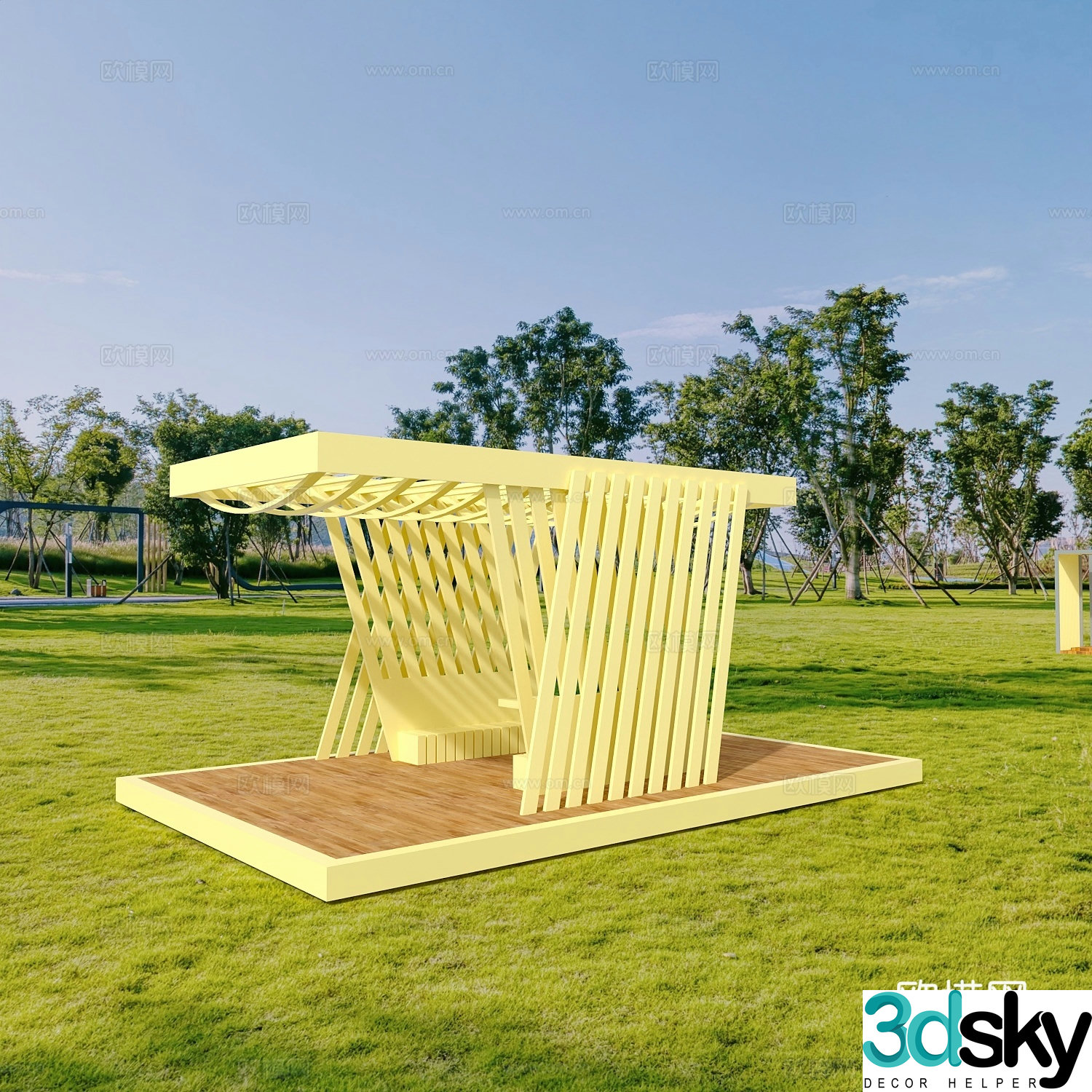Public chair Park chair Park leisure chair Park landscape chair 3d model