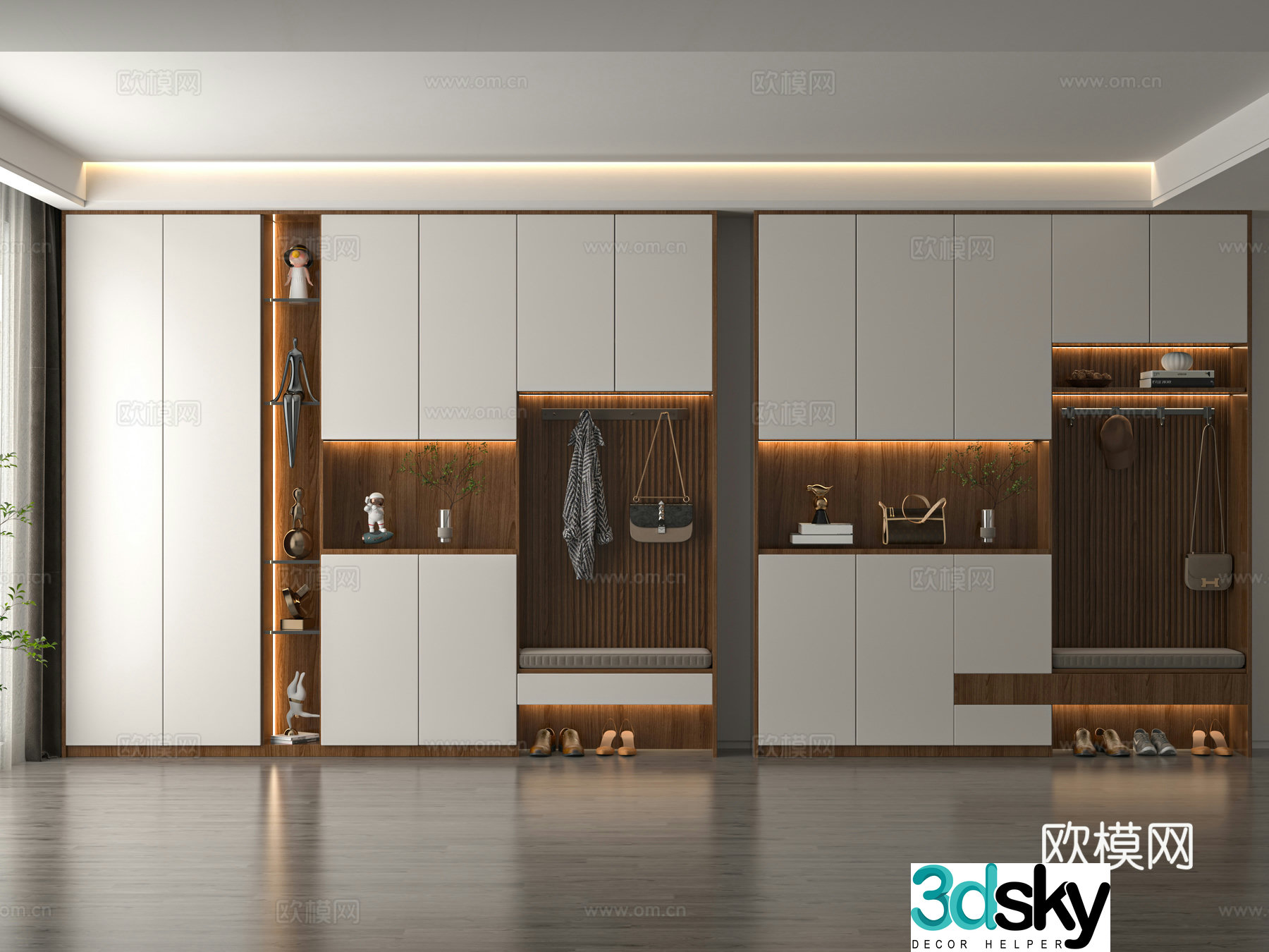 Modern shoe cabinet 3d model