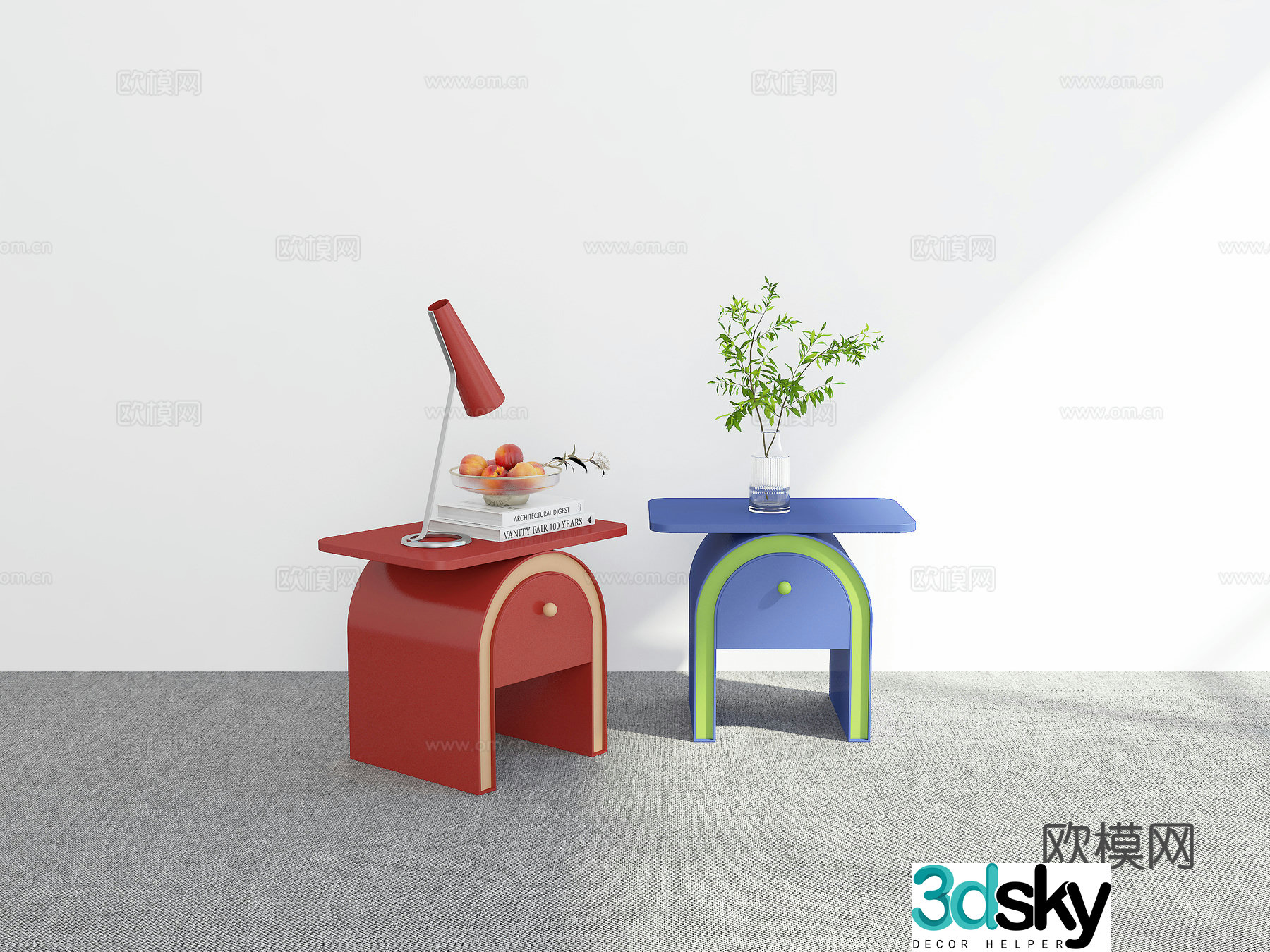 Modern night table 3d model