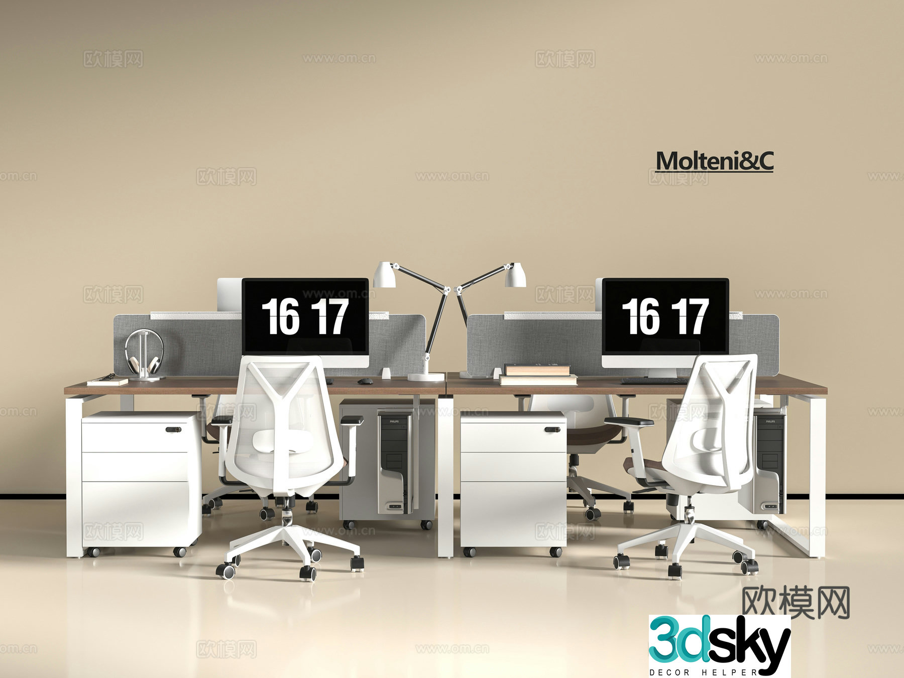Modern office desk chair 3d model