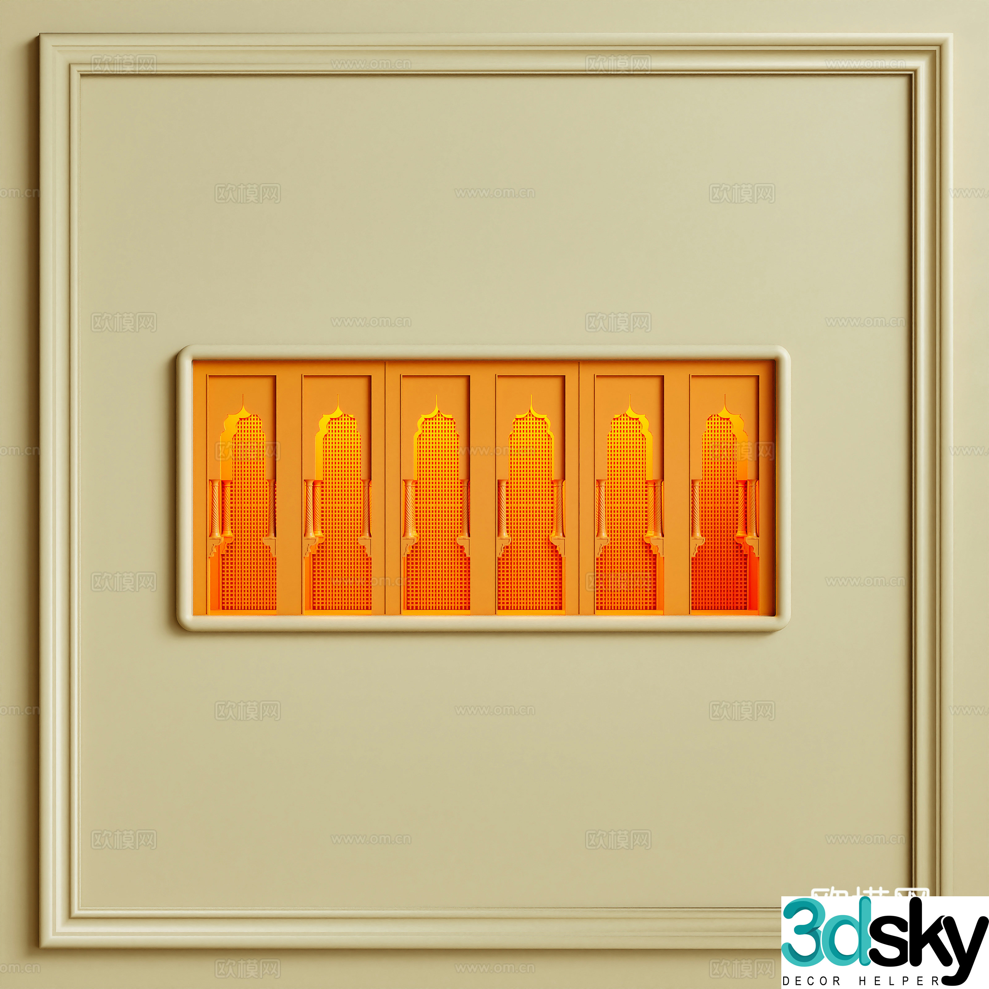 Alcove wall lamp decorative lamp night lamp 3d model
