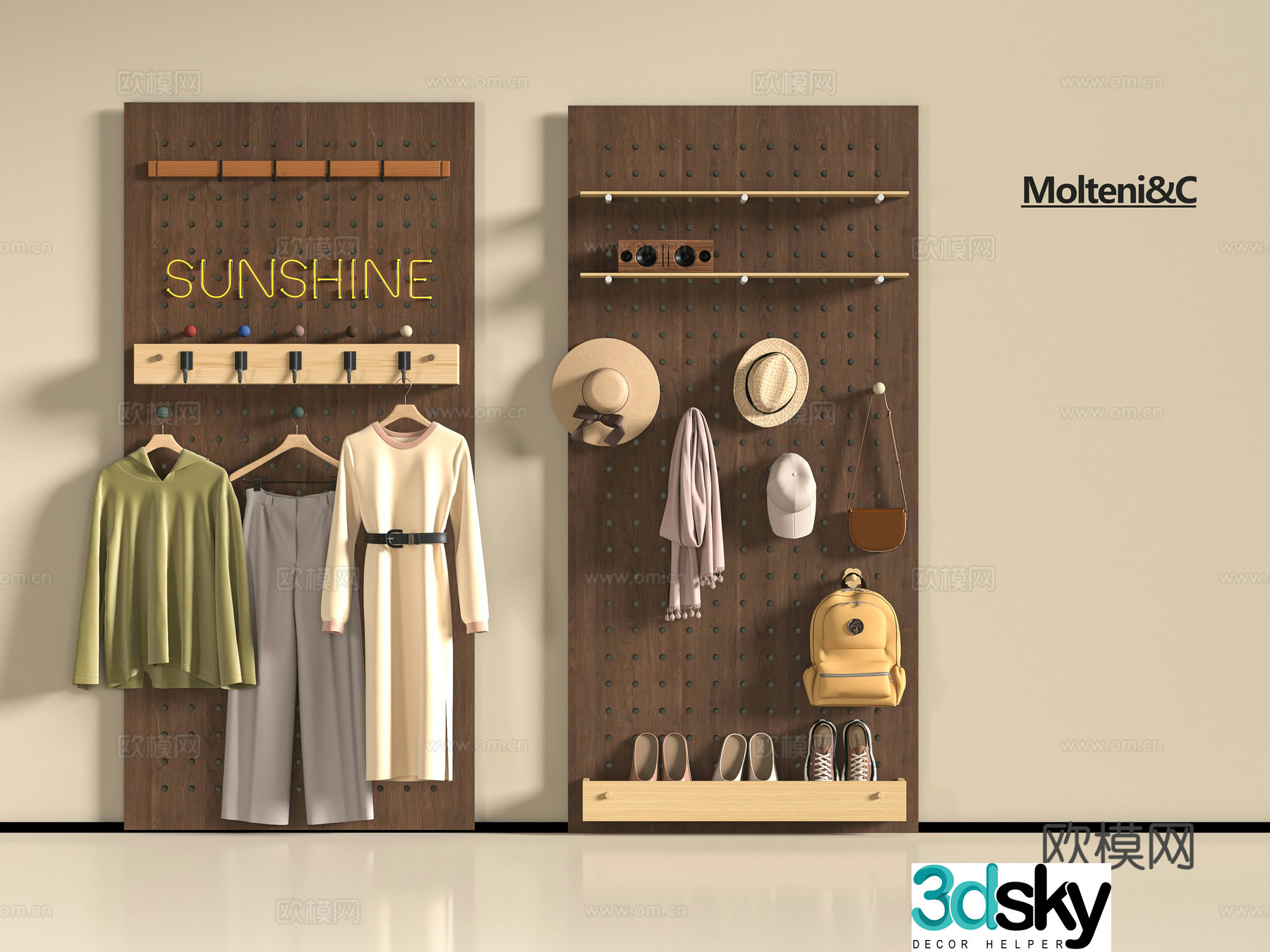 Modern shelf 3D model