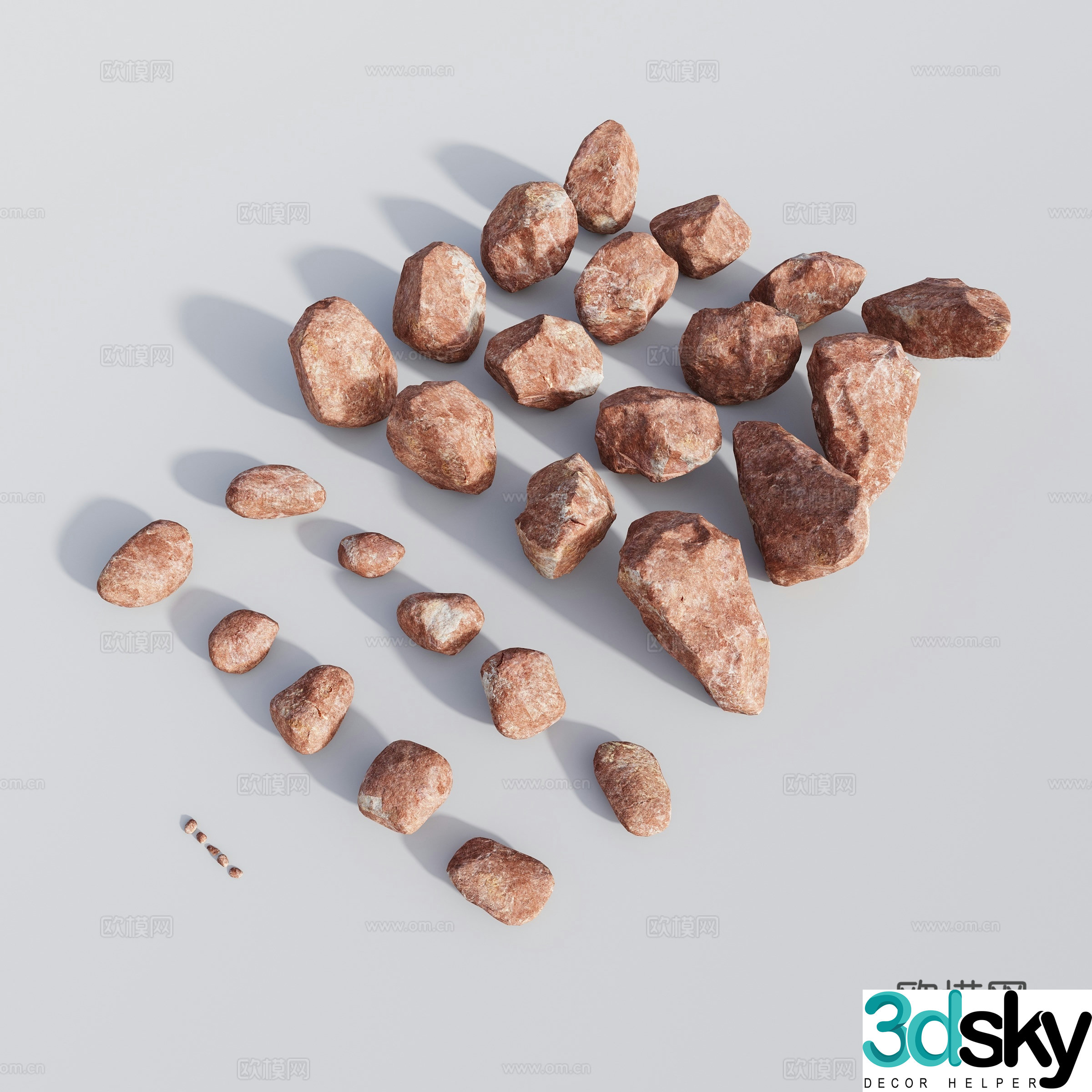 Modern stone Landscape stone Modeling stone Garden landscape stone combination 3D model