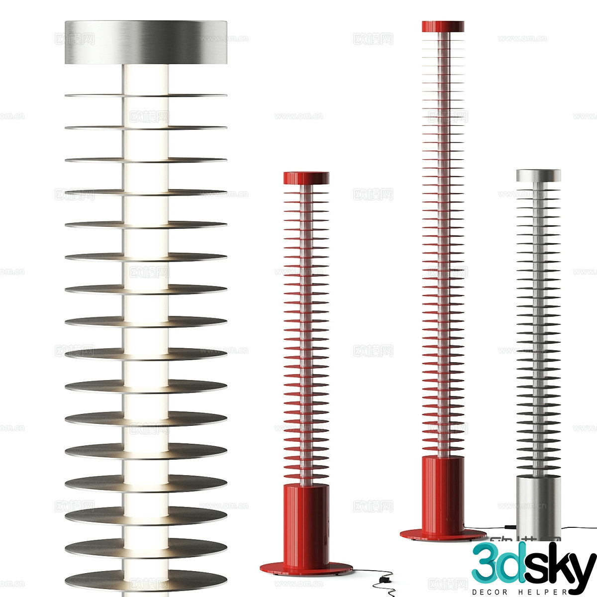 Modern minimalist Cassina Iride floor lamp 3d model