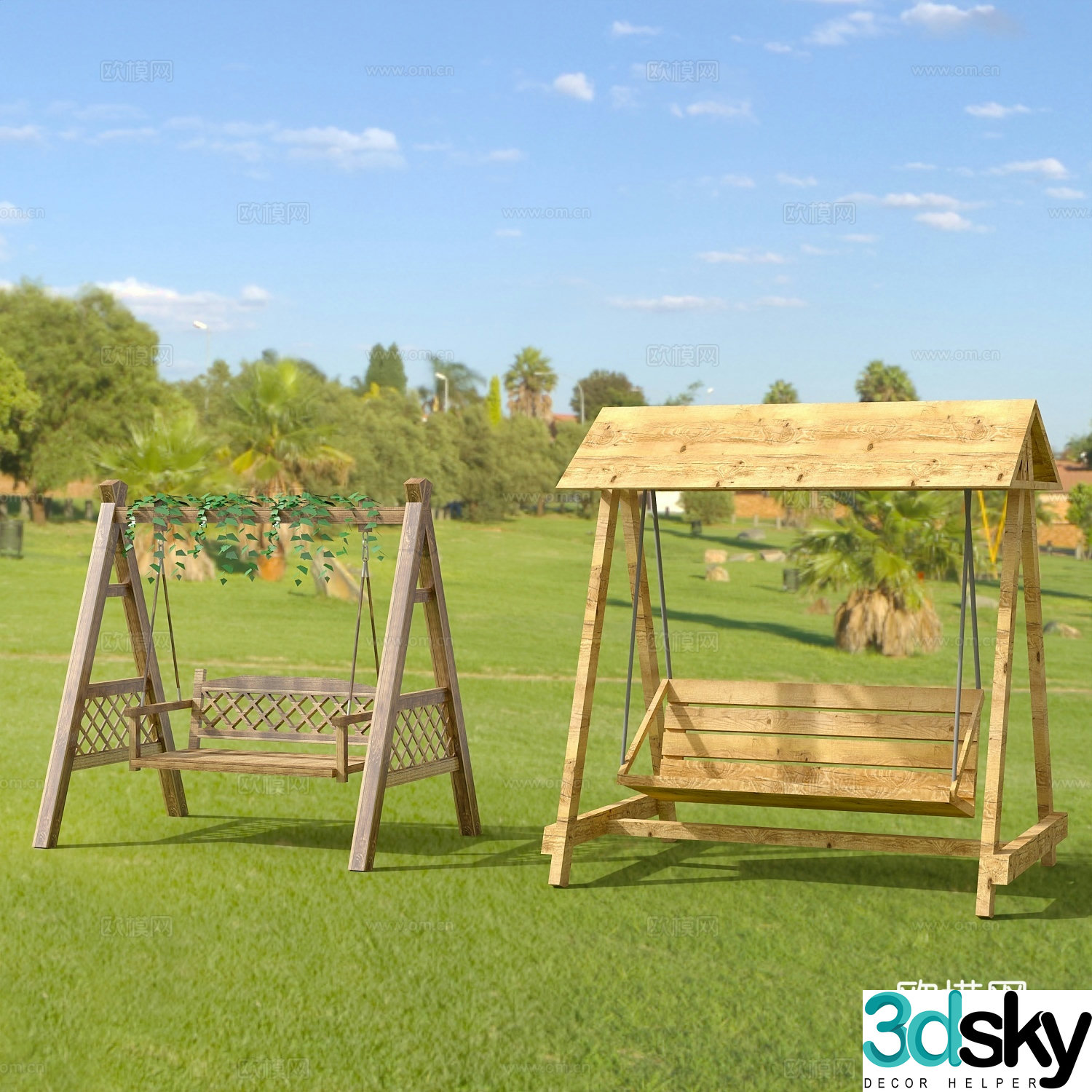 Leisure chair outdoor table chair swing chair internet celebrity chair 3d model