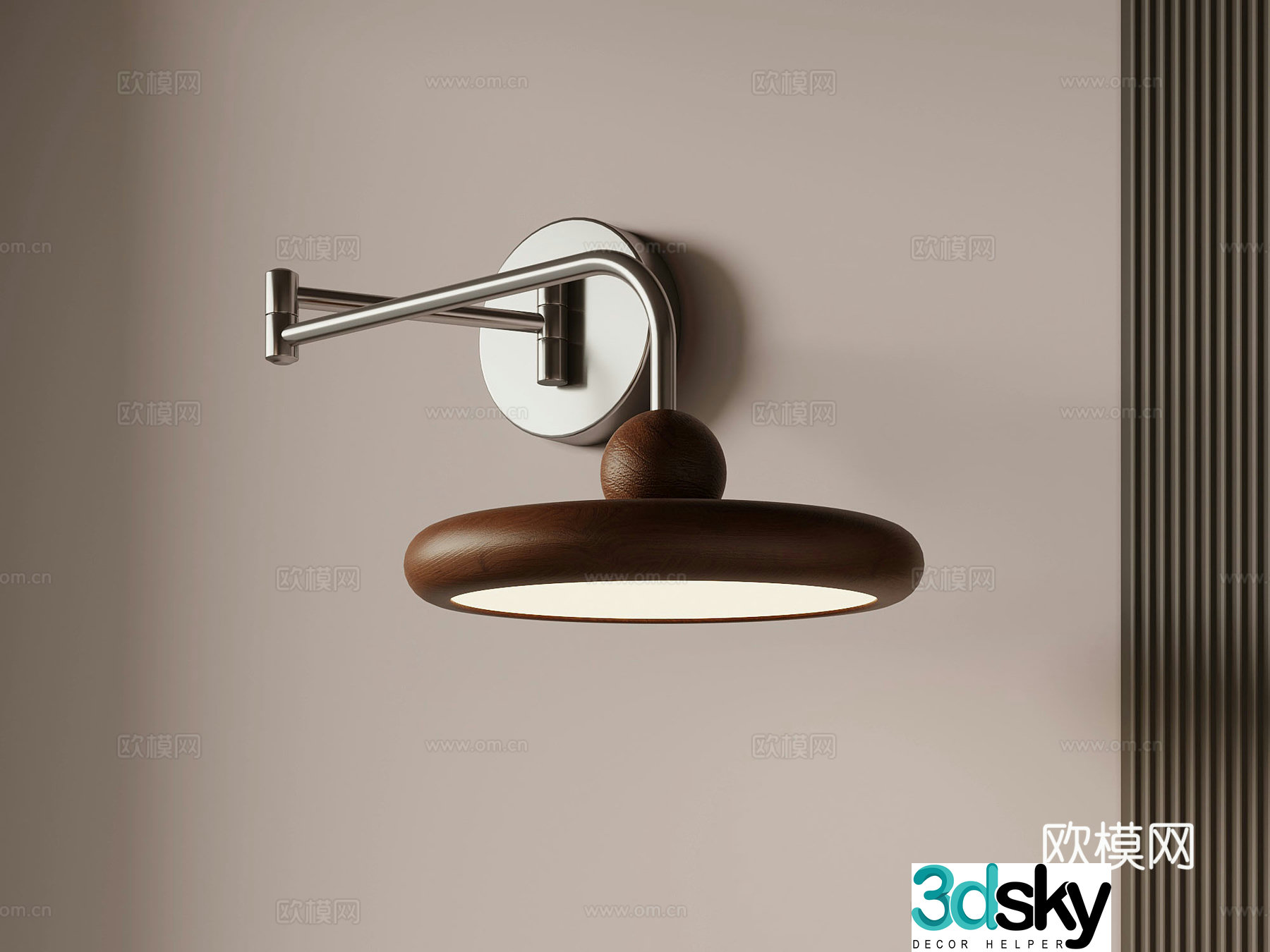 Modern medieval wall lamp 3d model