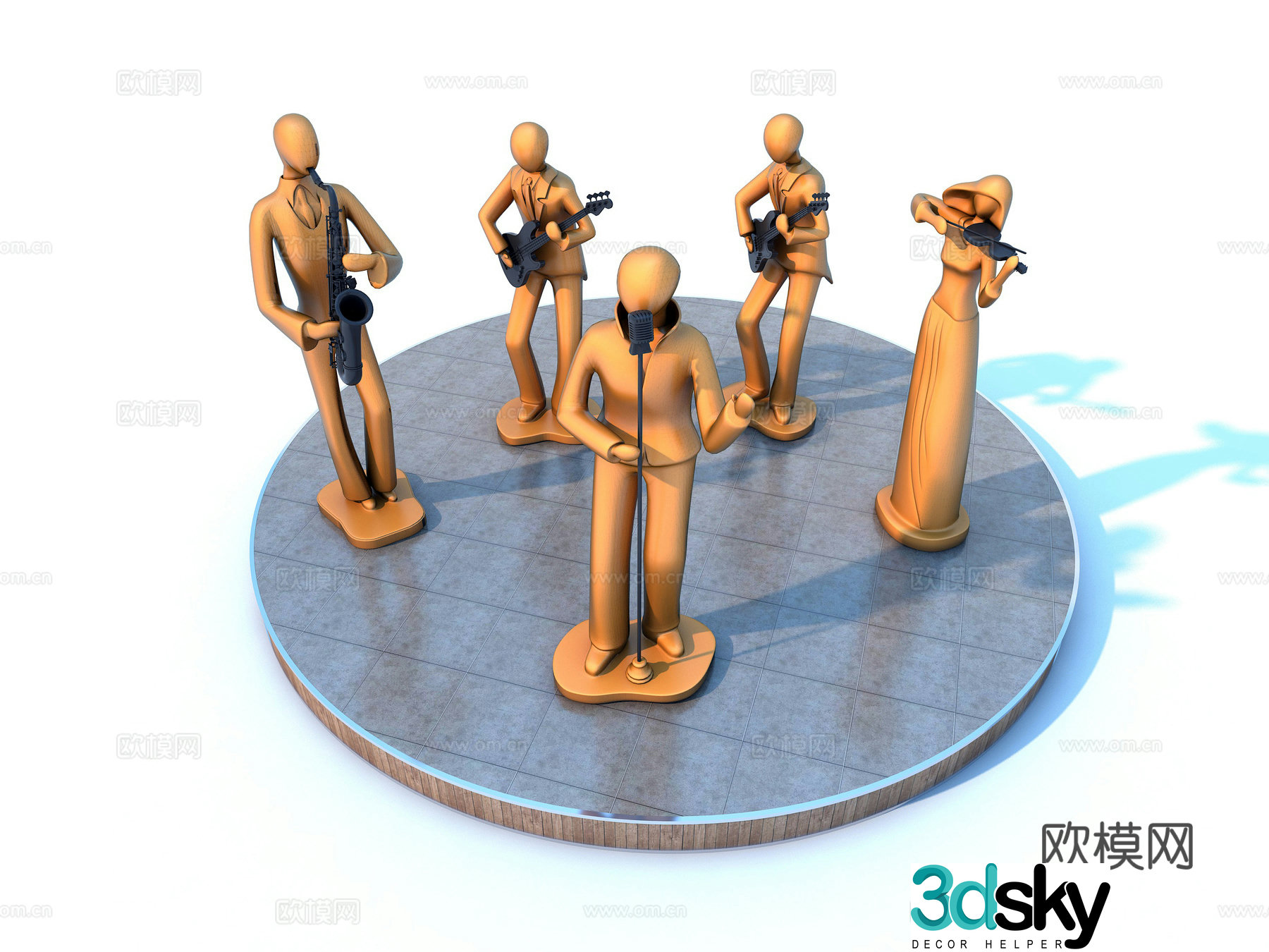 Modern sculpture Character sculpture Music sculpture Abstract sculpture Modern sculpture Square sculpture 3d model
