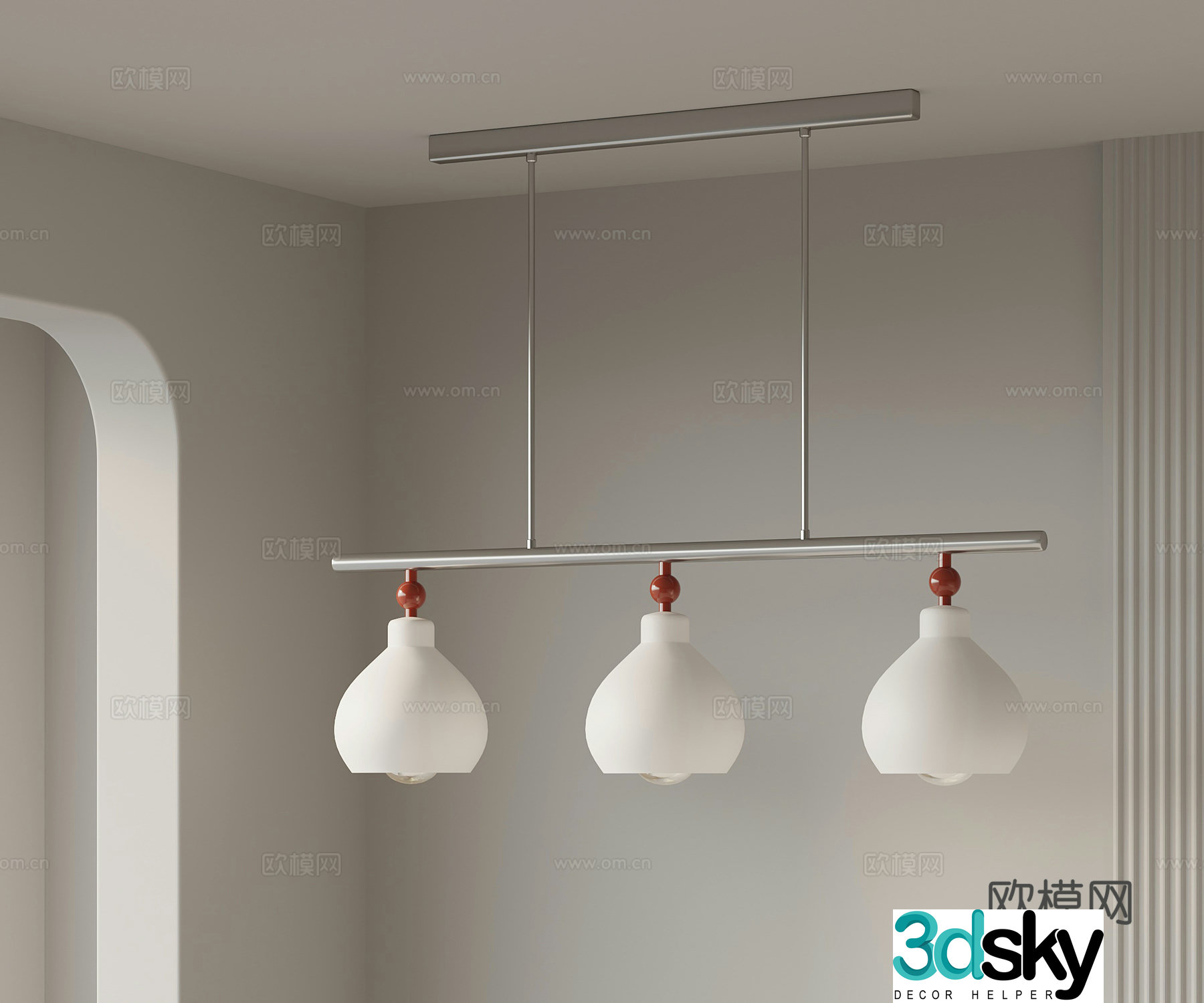 Modern Chandelier Metal Chandelier 3d Model