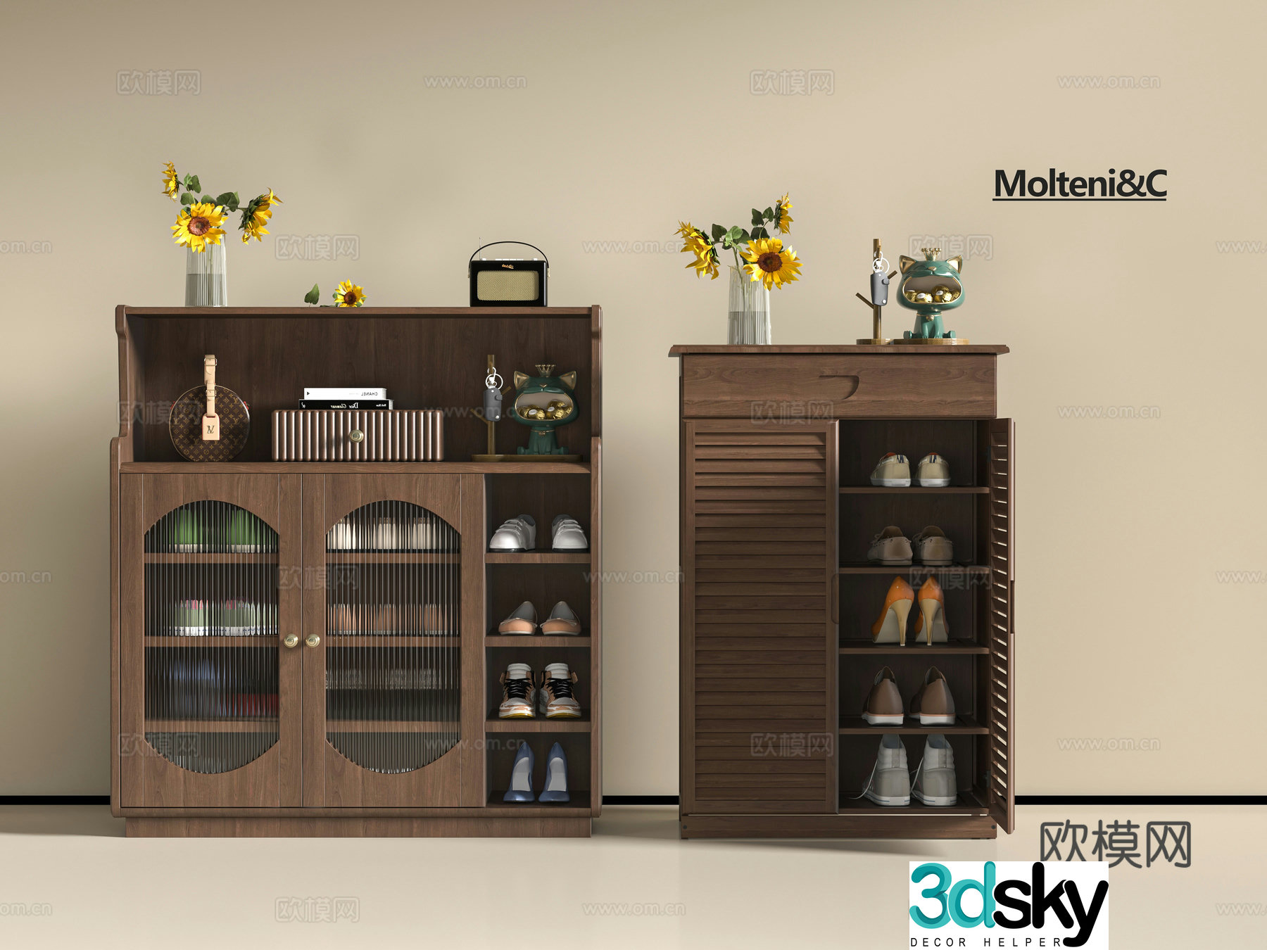 Modern shoe cabinet 3d model