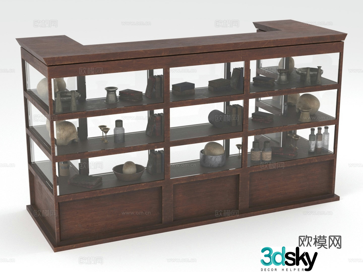 Display cabinet Exhibition rack Store counter Shelf Shelf Shelf 3D Model