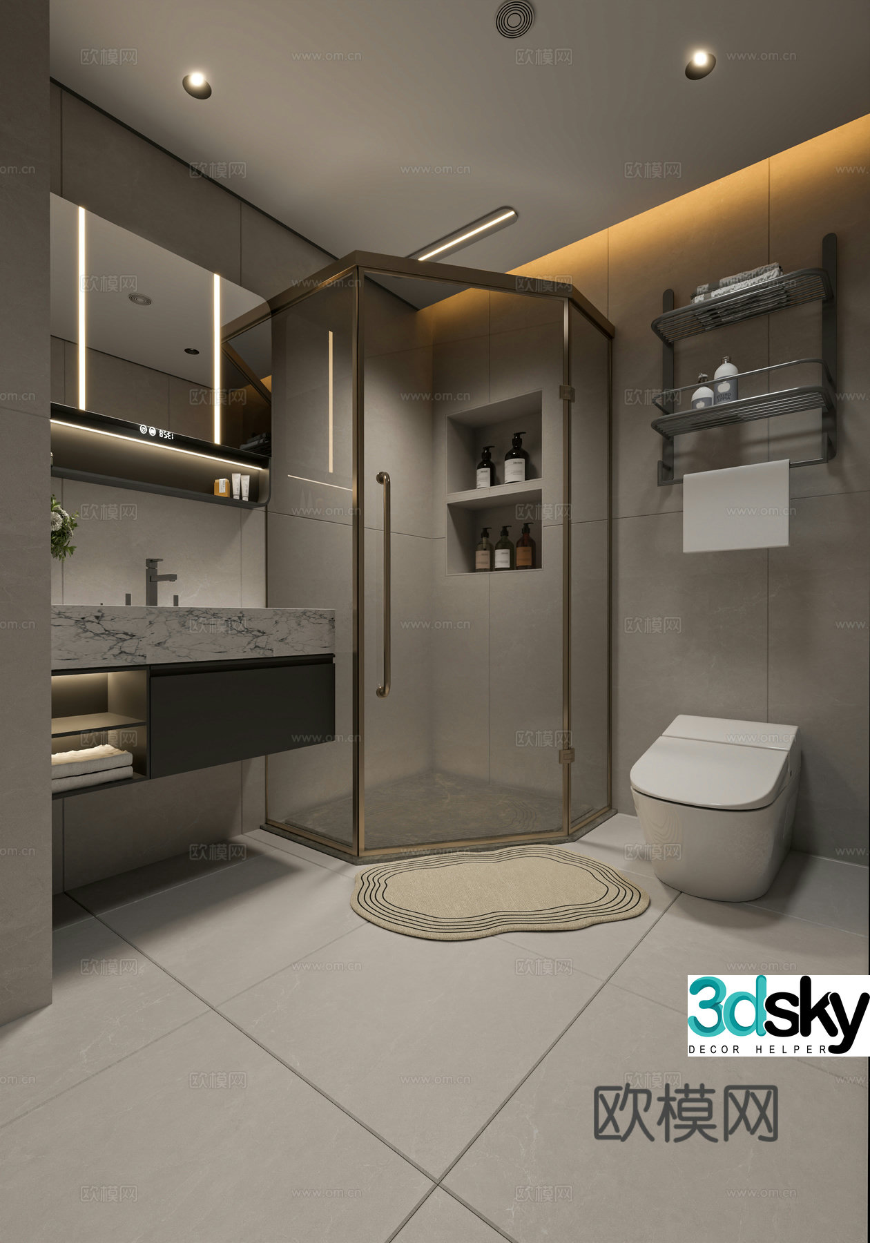 Modern bathroom 3d model