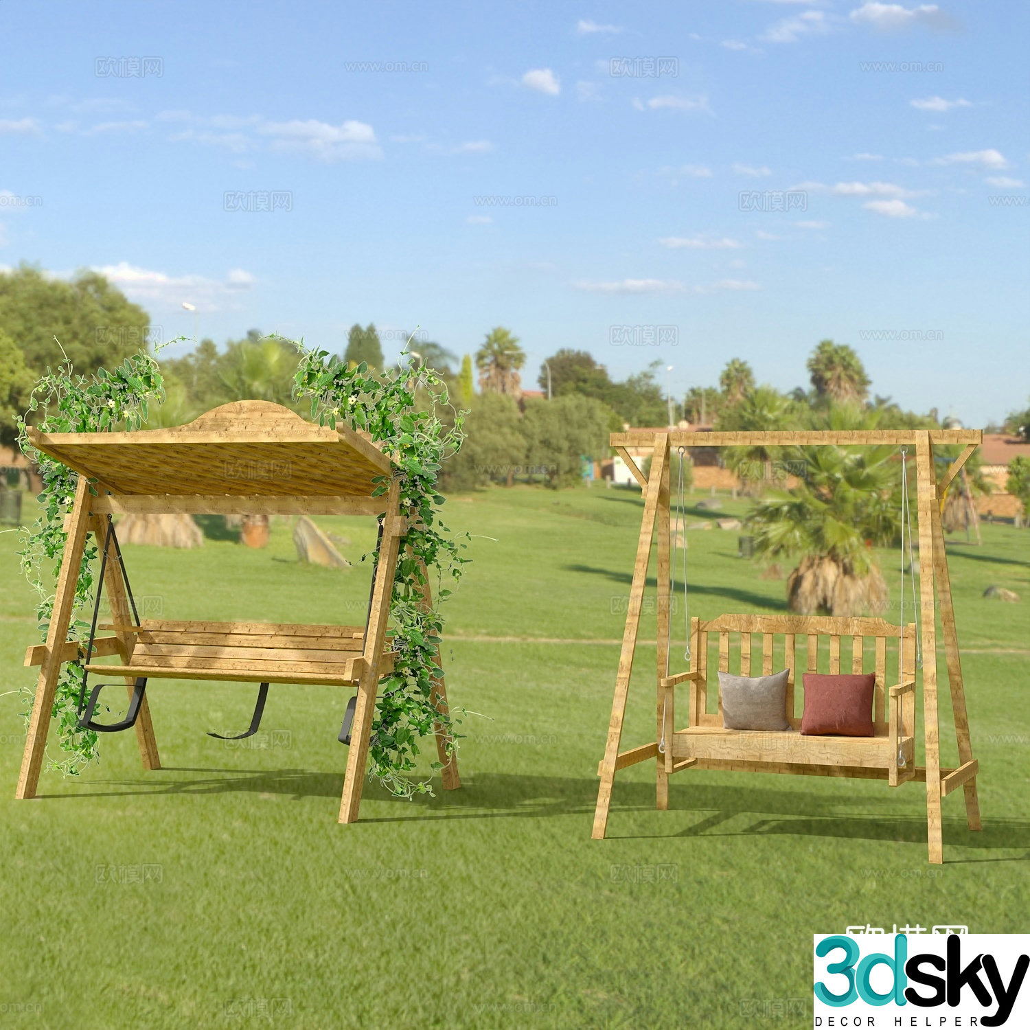 Leisure chair outdoor table chair swing chair internet celebrity chair 3d model