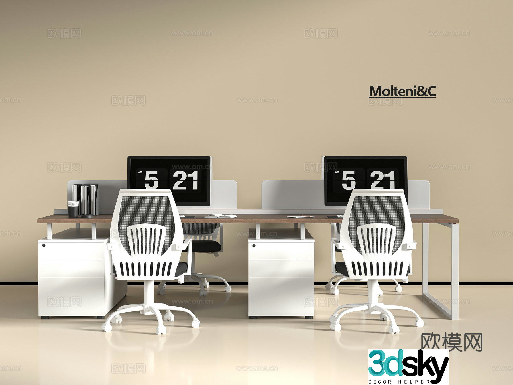 Modern office desk chair 3d model
