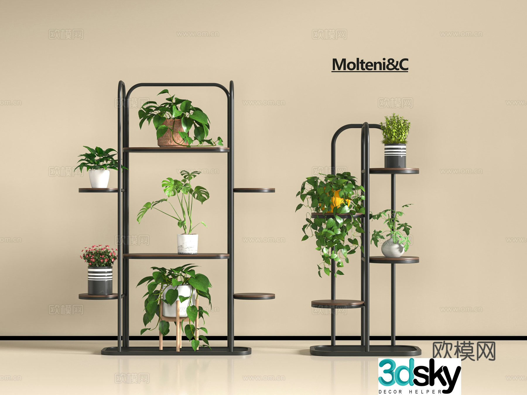 Modern flower stand 3d model