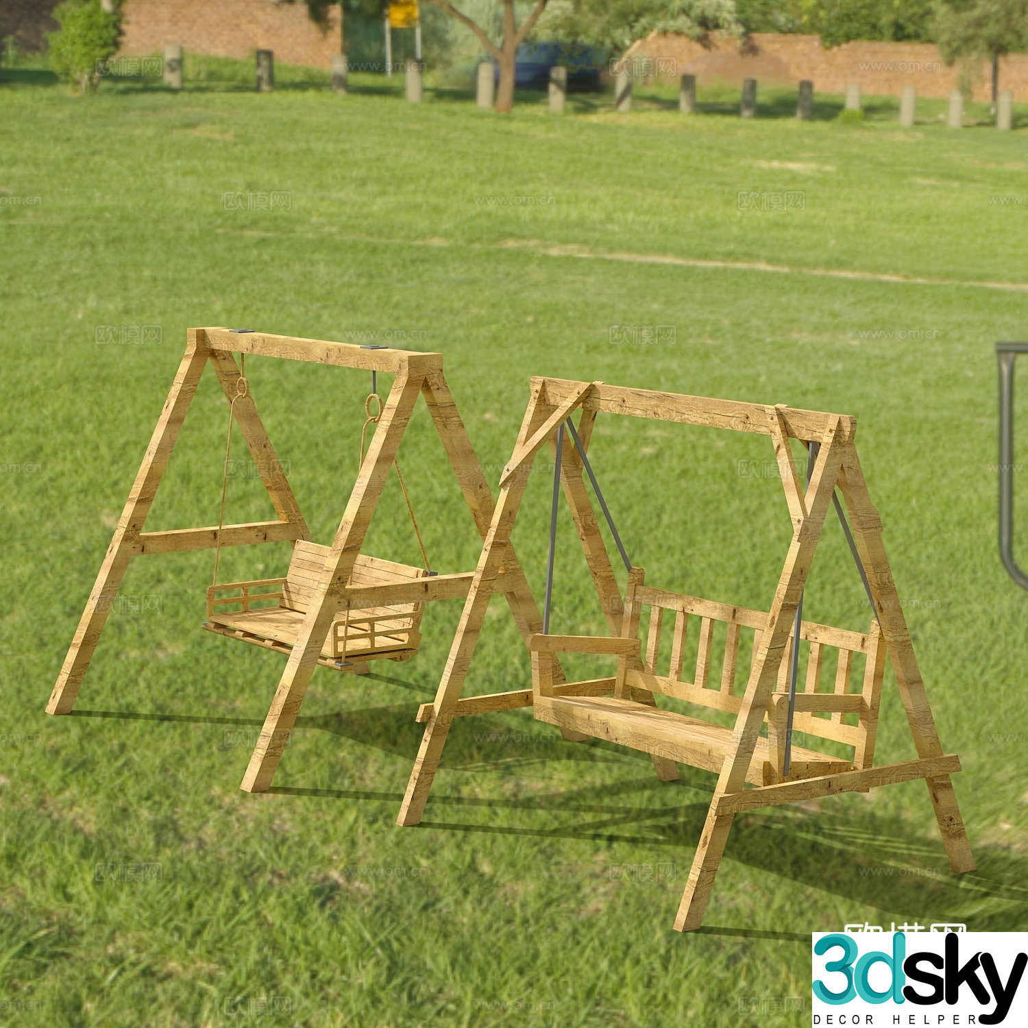 Leisure chair outdoor table chair swing chair internet celebrity chair 3d model