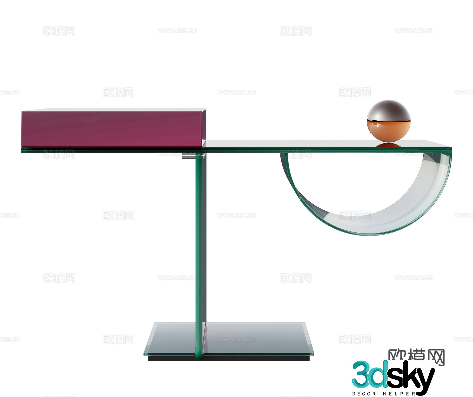 Modern end viewing platform entrance 3D model
