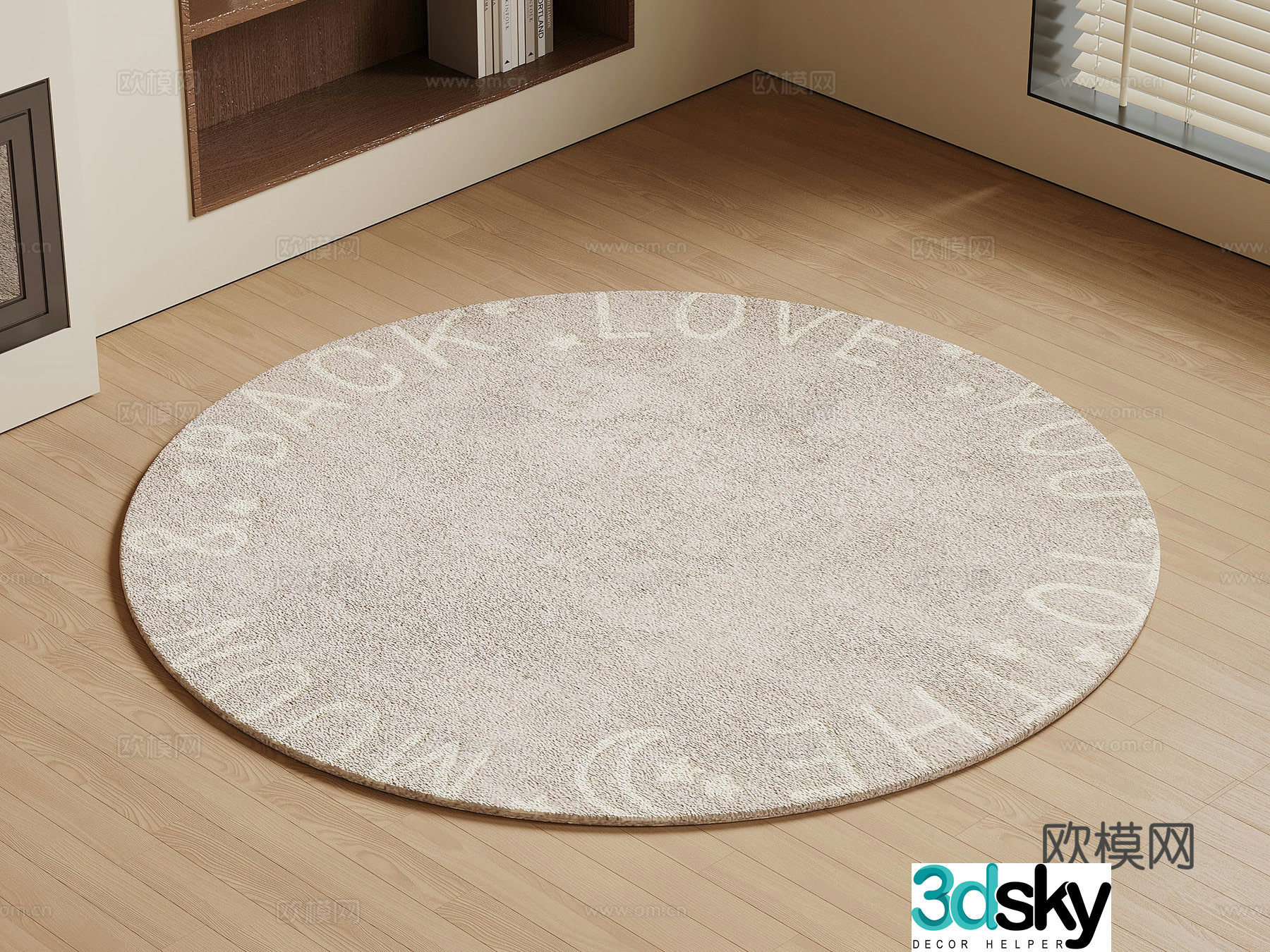 Modern carpet Round carpet 3d model