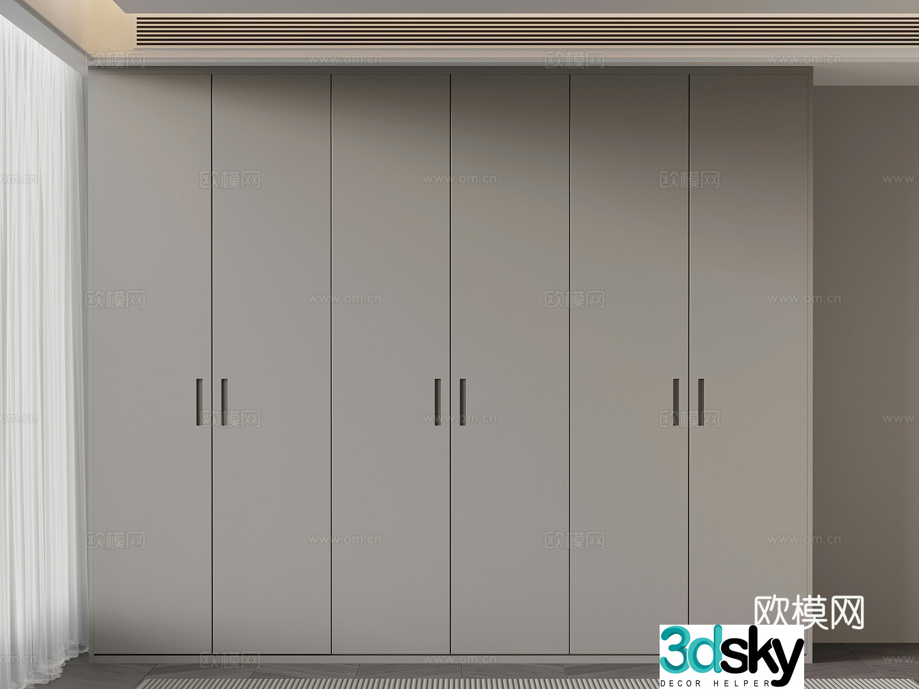 Modern Italian cabinet wardrobe 3d model