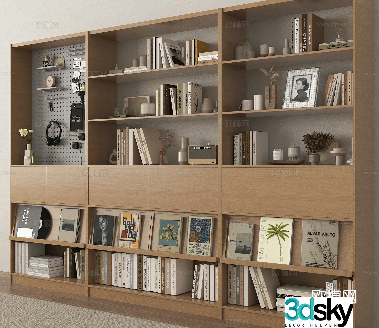 Bookcase Decorative cabinet Showcase Showcase 3D model