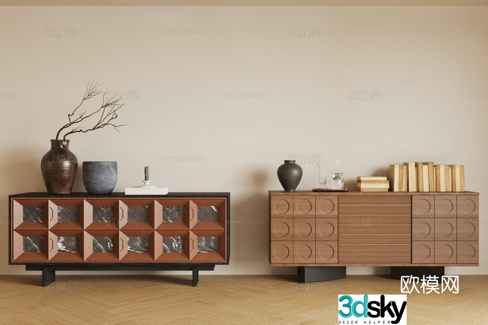 New Chinese Zen chest of cabinets New Chinese style porch cabinets Terminal view porch cabinets New Chinese style decorative cabinets Side cabinets 3D model