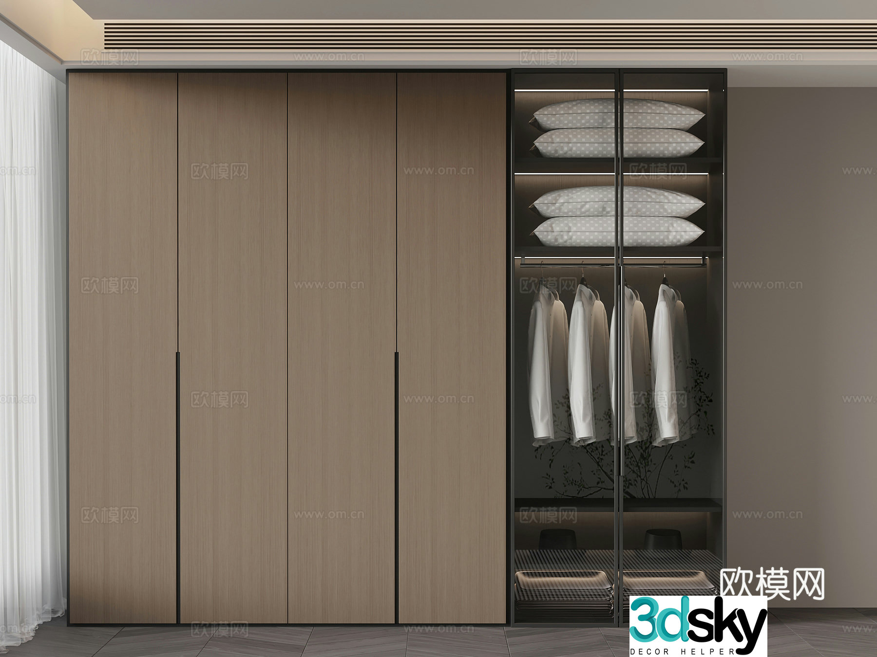 Italian cabinet wardrobe 3d model