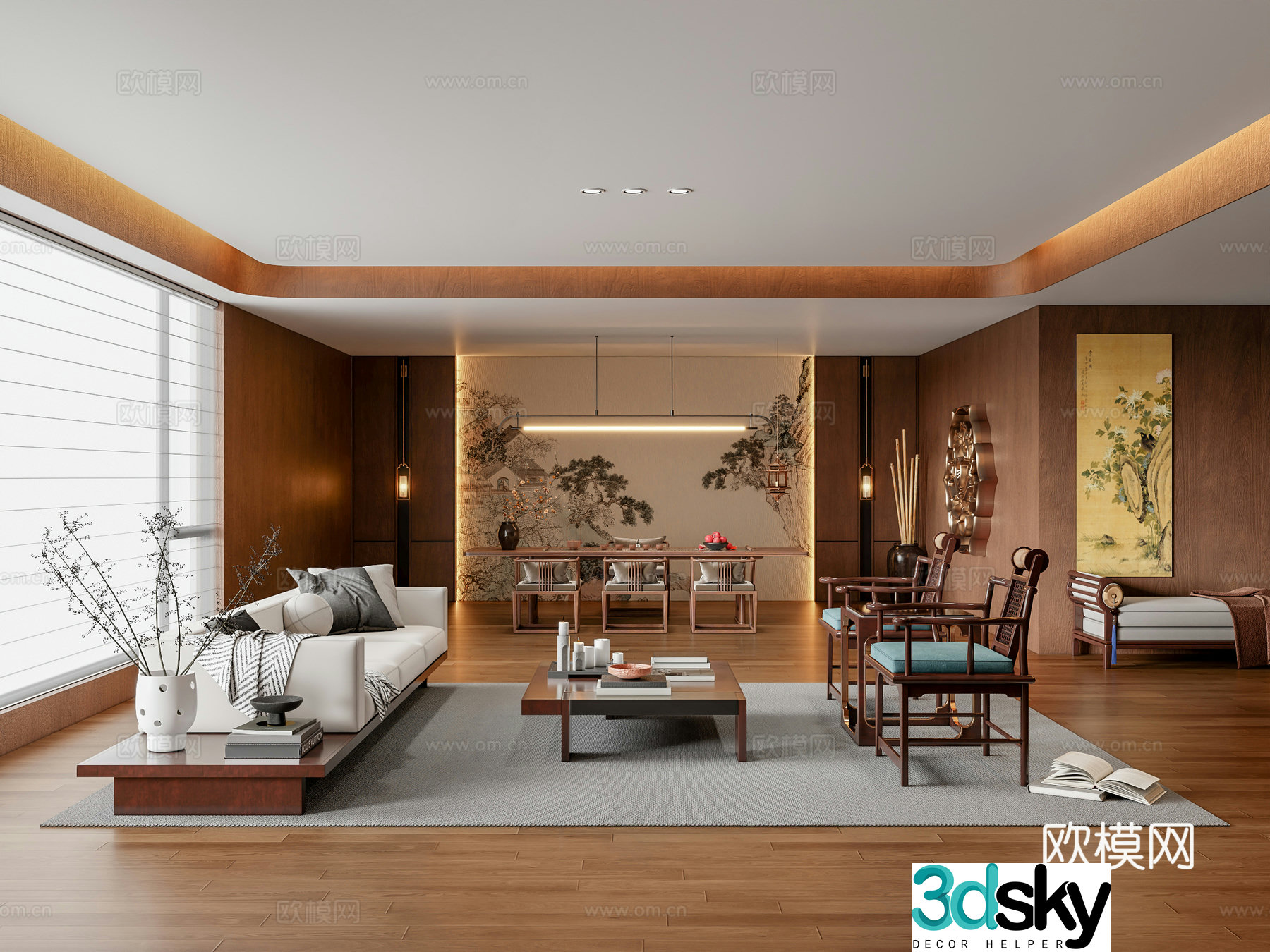 New Chinese living room 3D model