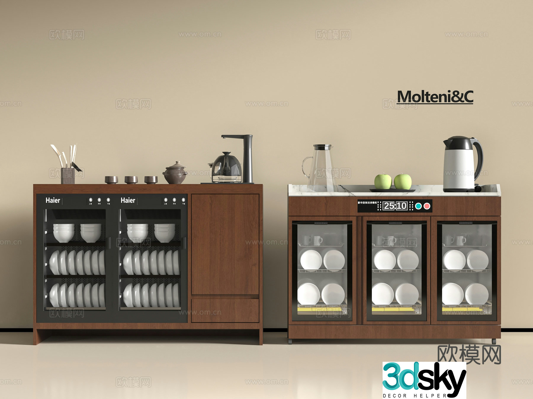 Modern tea cabinet 3d model