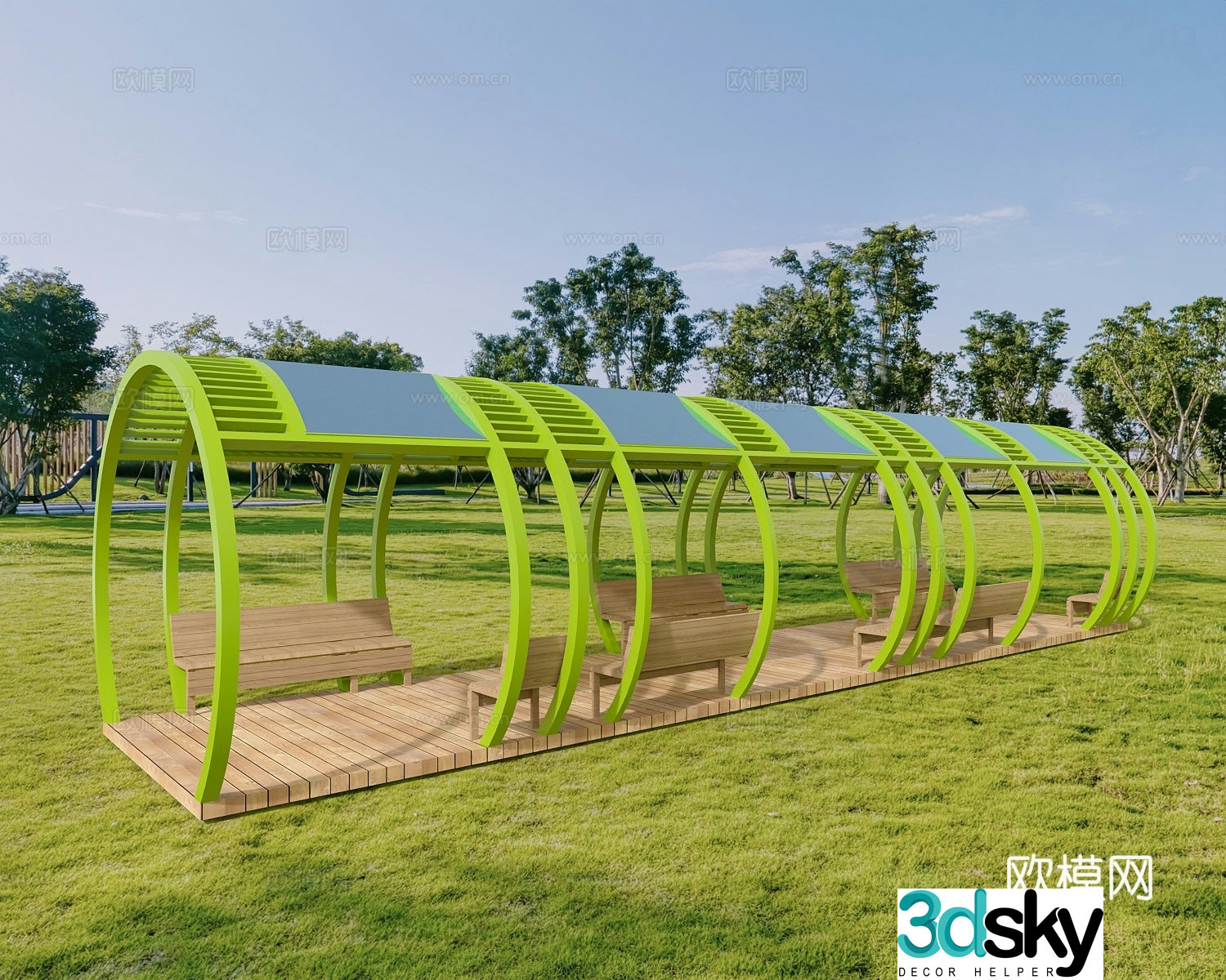 Public chair Park chair Park leisure chair Park landscape chair 3d model
