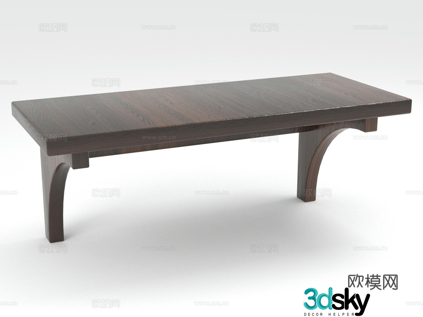 Storage rack low rack wooden rack display rack 3d model