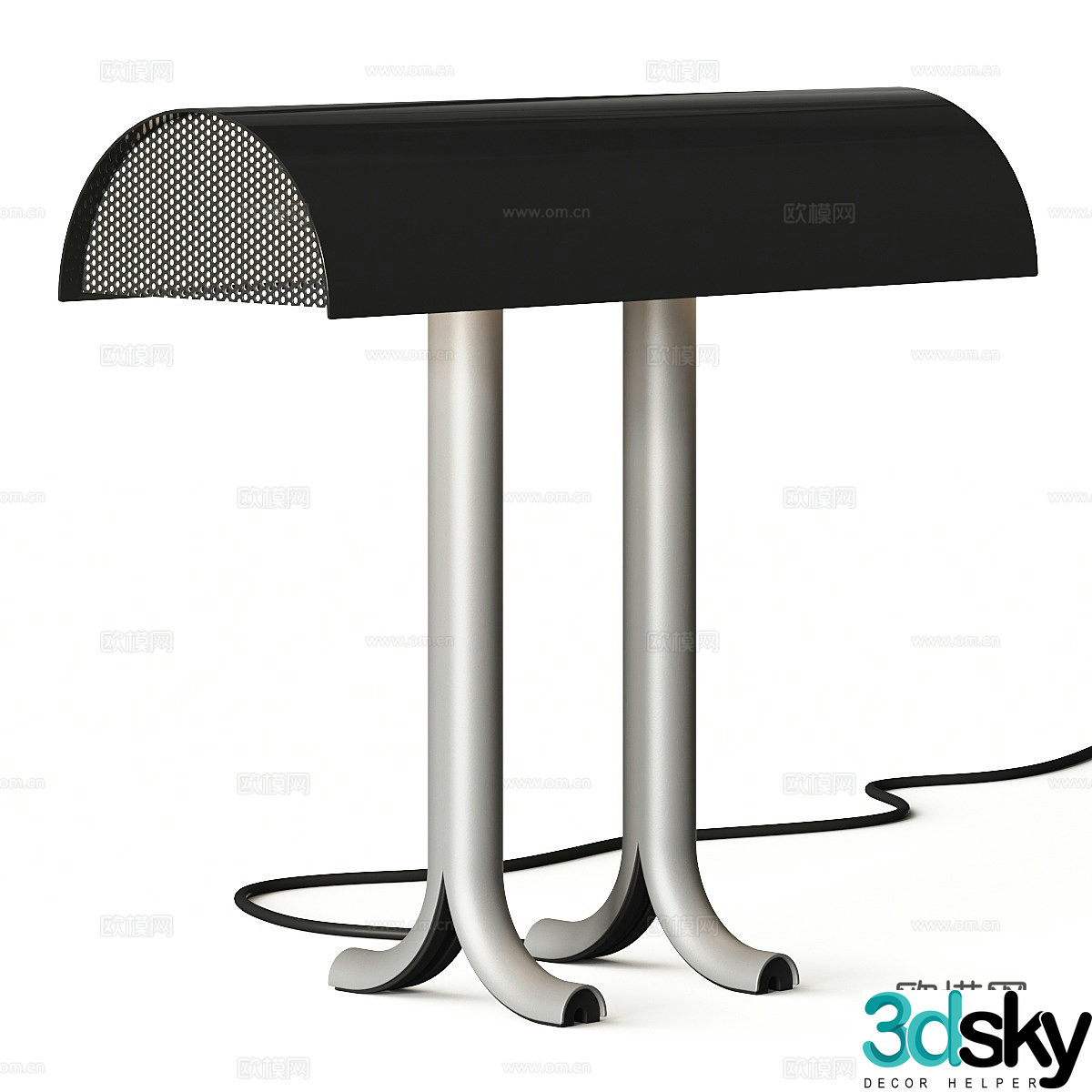 Modern minimalist metal desk lamp 3d model