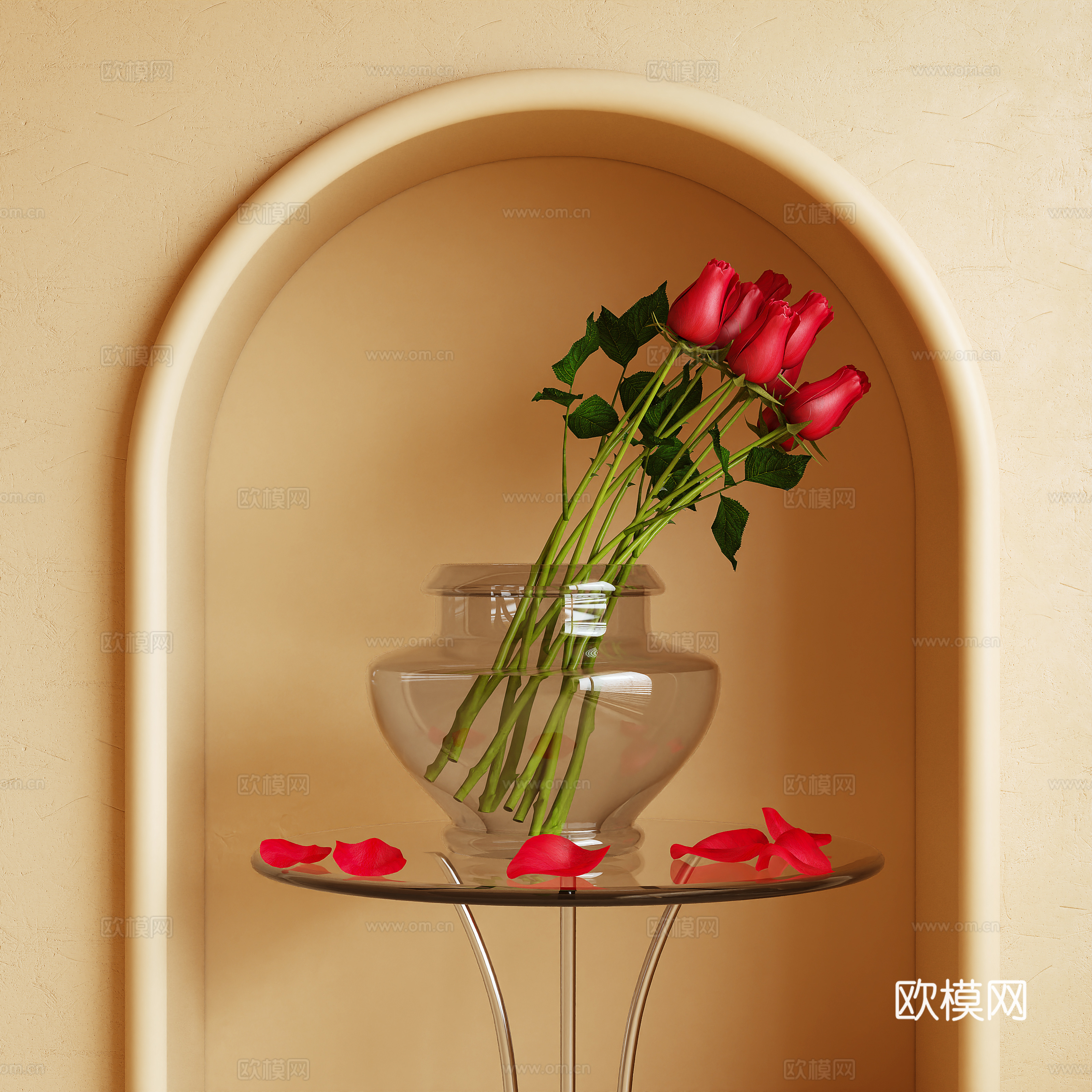 Flower Flower Arrangement Rose 3d Model
