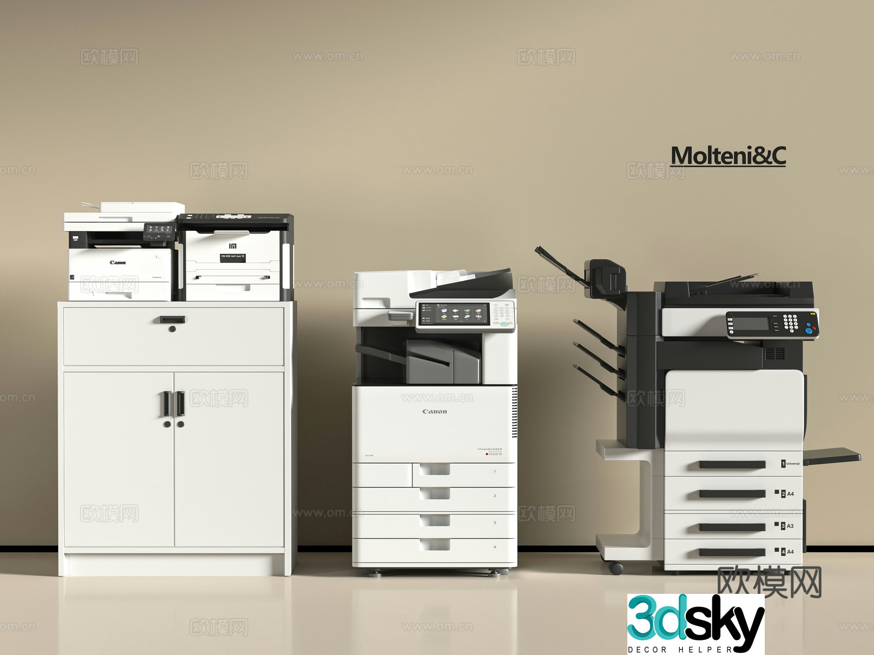Modern printer 3d model