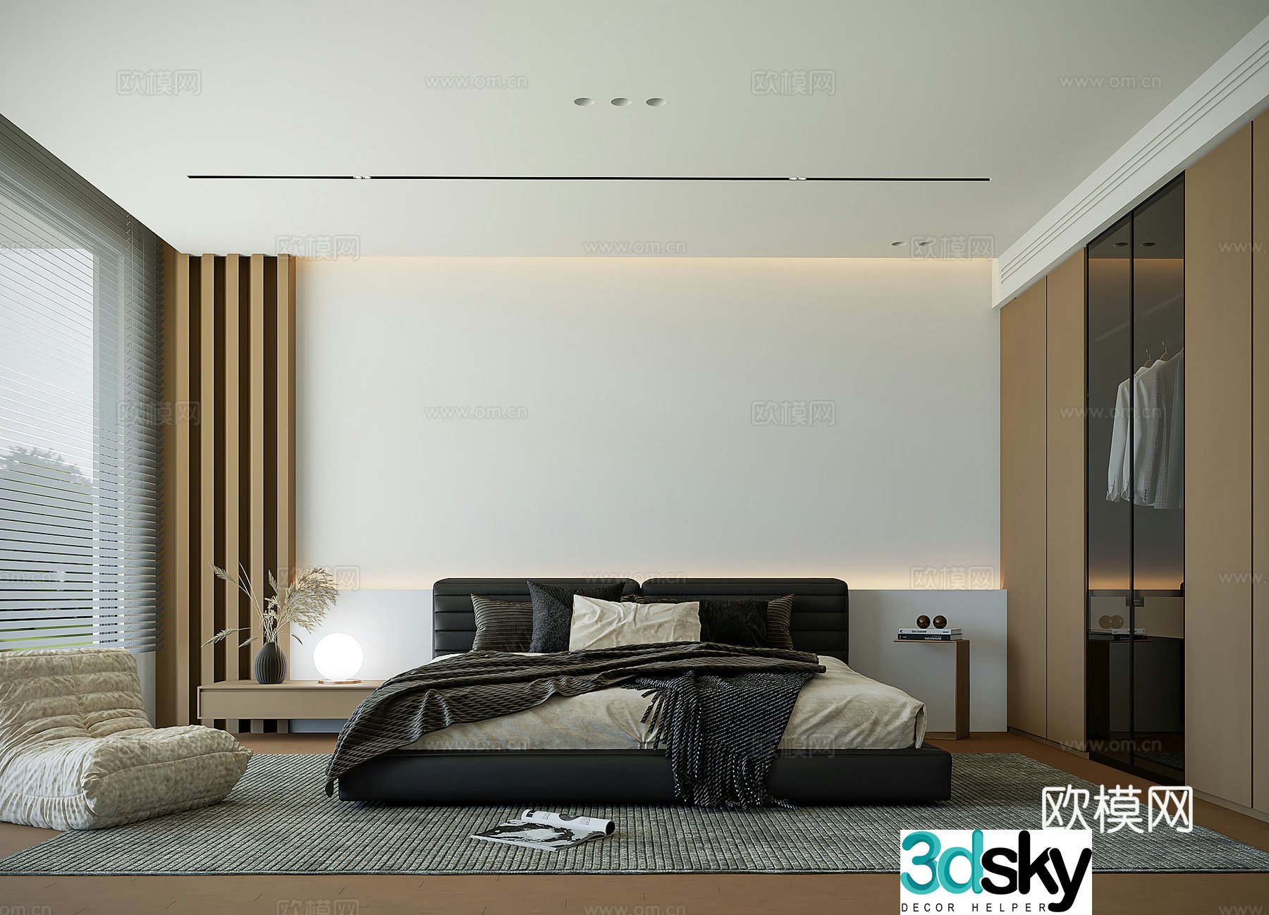 Modern bedroom 3d model