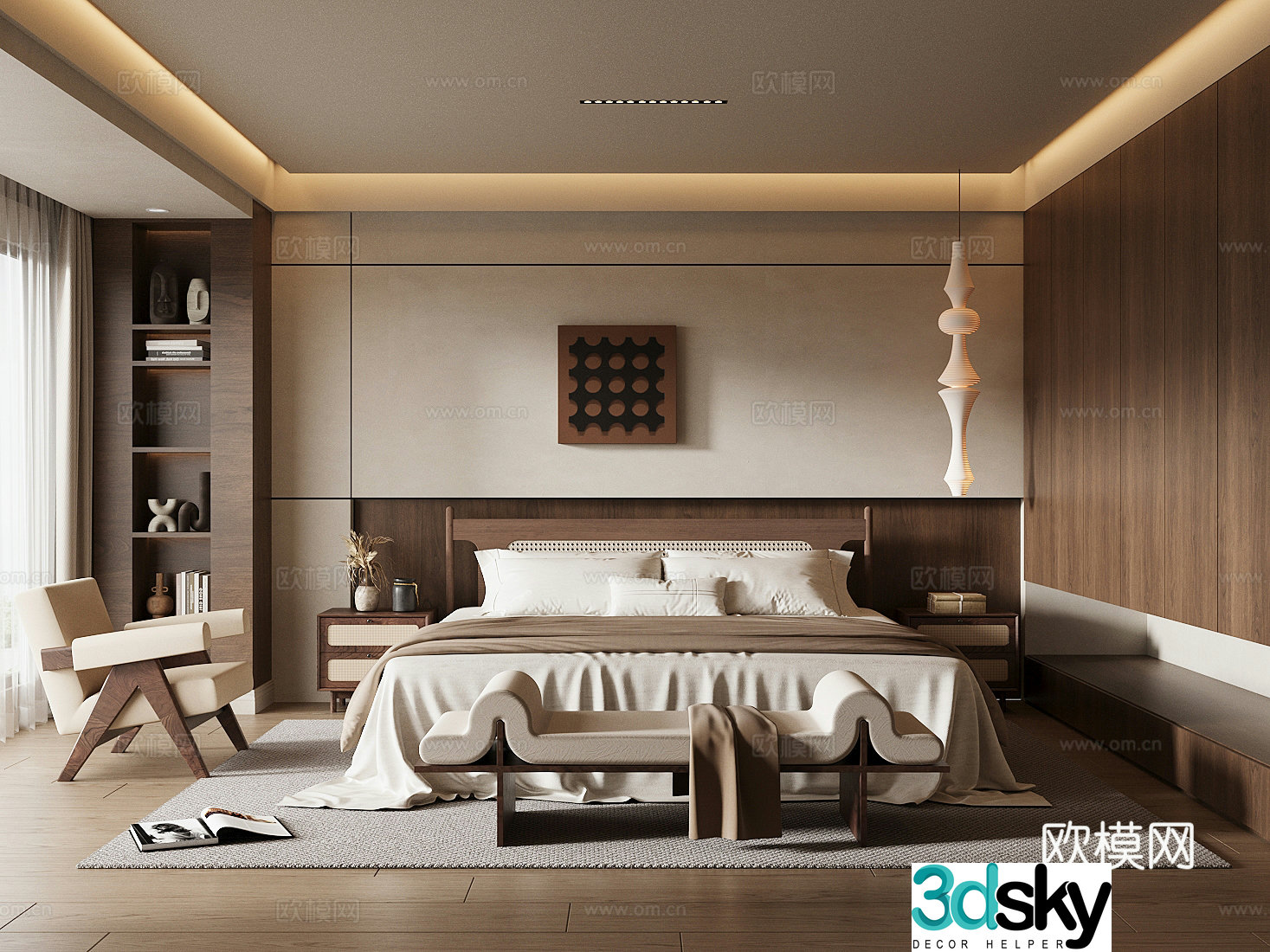 Wasabi Home Bedroom Wasabi Hotel Room B&B Room Room Standard Room Bed and Bedroom 3D Model