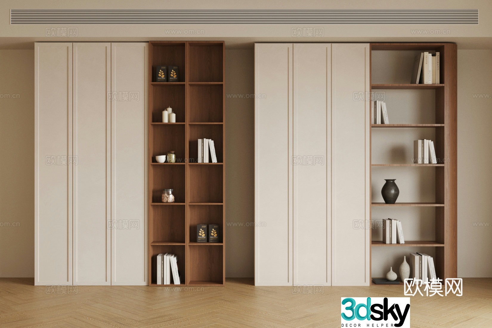 Log-style shelf Solid wood shelf Medium style decorative shelf Wall-mounted bookshelf Layer shelf 3D model