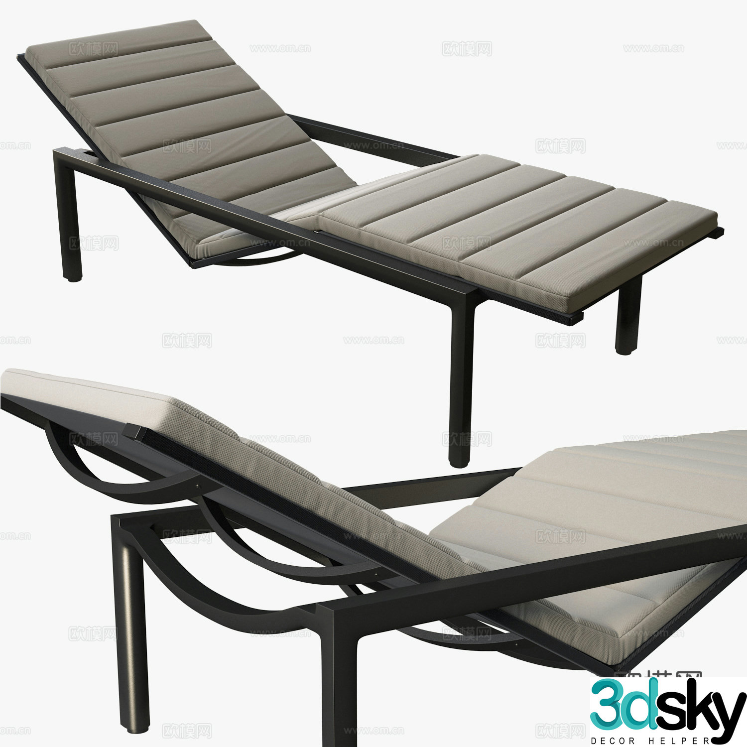 Modern Italian Tribu Illum Lounge Chair 3D Model