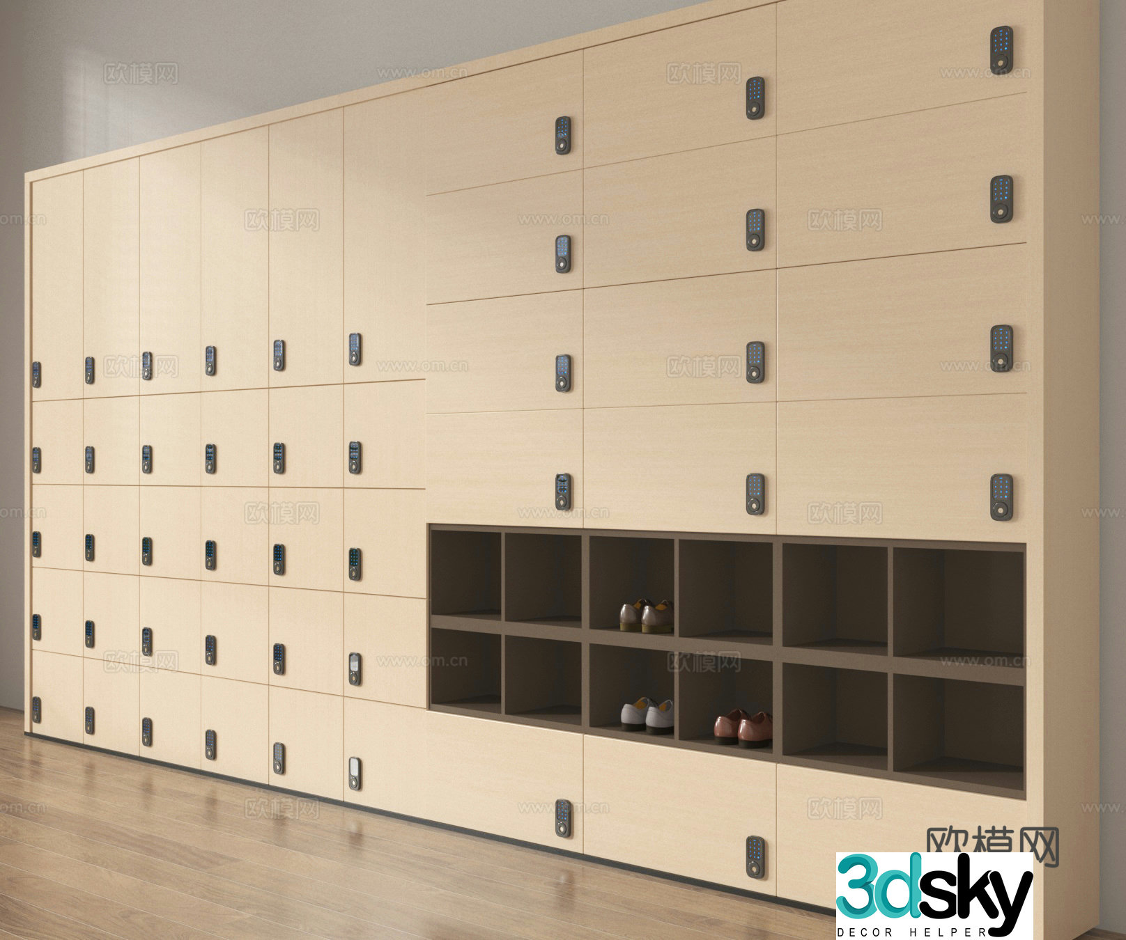 Shopping mall locker temporary locker 3d model