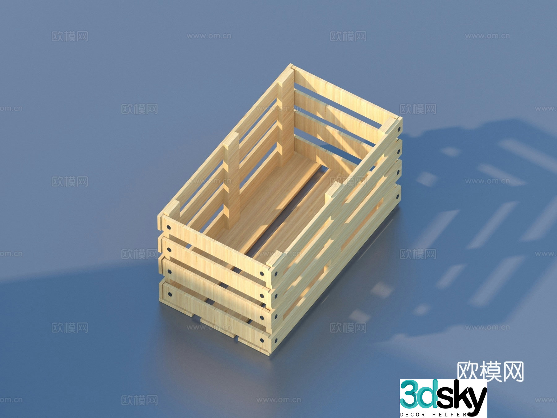 Wooden box Vegetable basket Vegetable basket Storage box 3D model