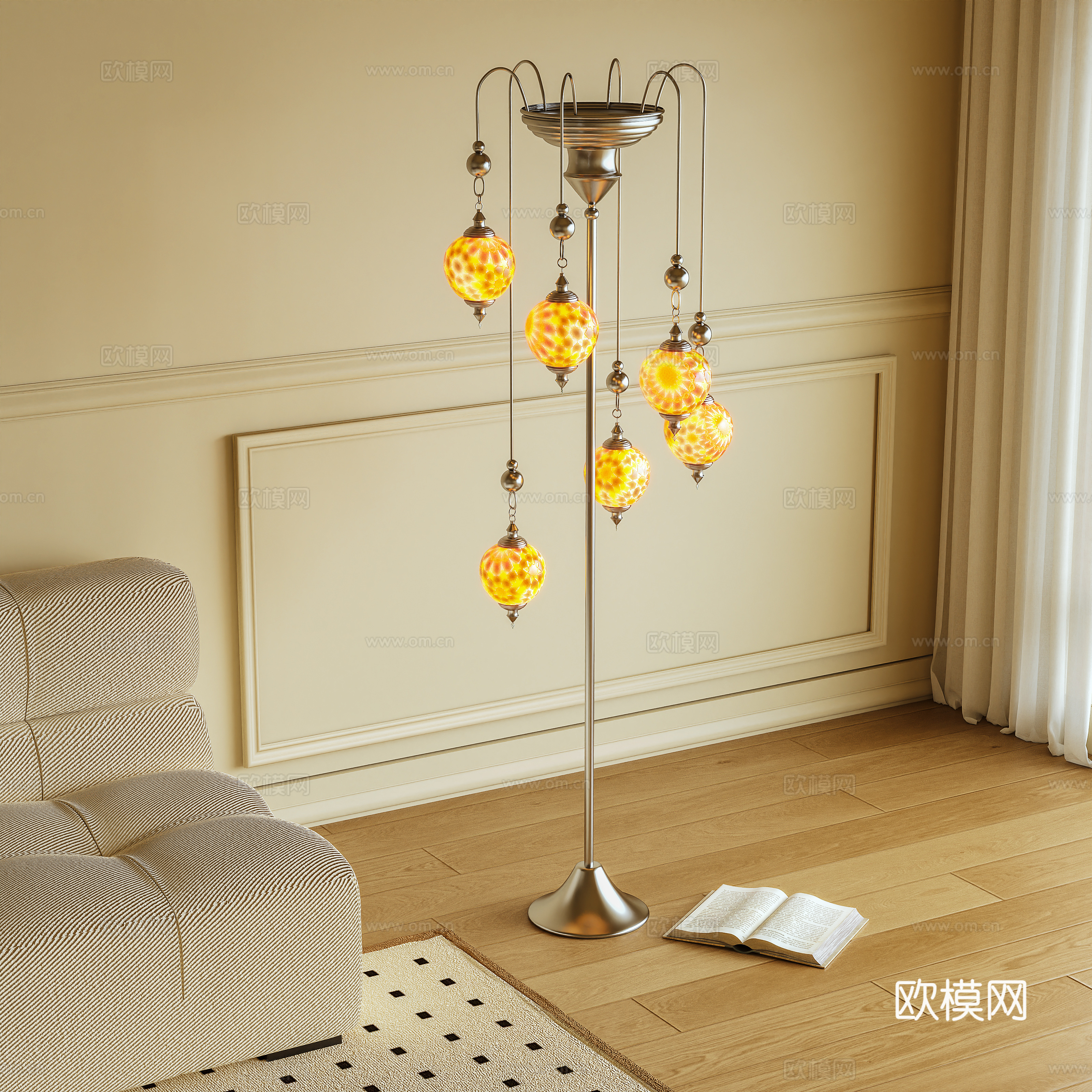Floor lamp Metal lamp Decorative lamp 3d model 3d model