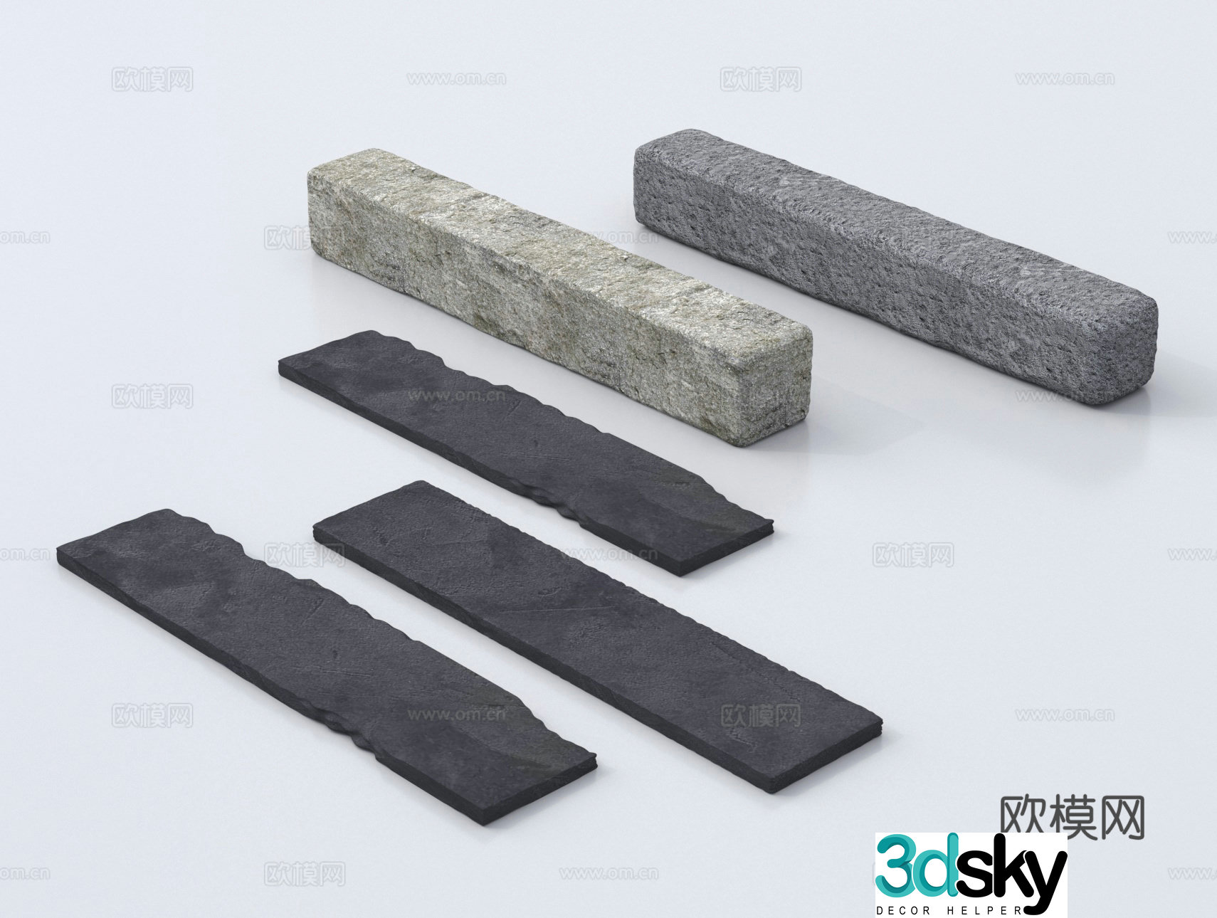 Landscape stone Landscape stone Block stone Stone Stone Stool Stone 3D Model