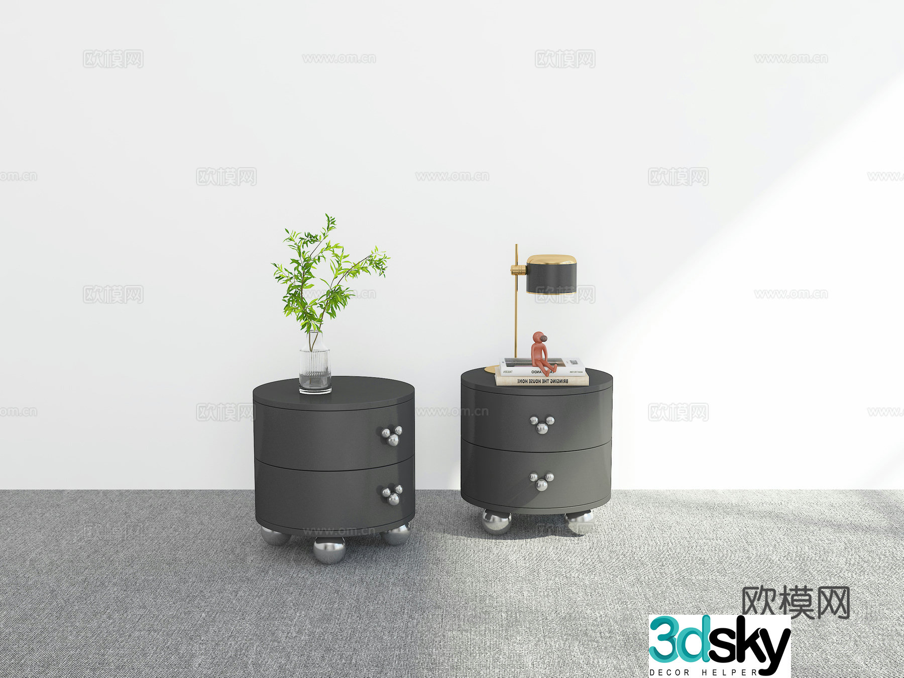 Modern night table 3d model