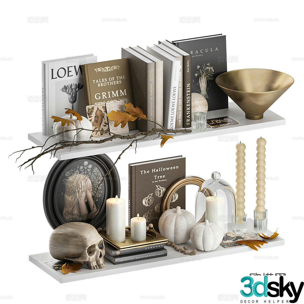 Modern light luxury jewelry ornament combination 3D model