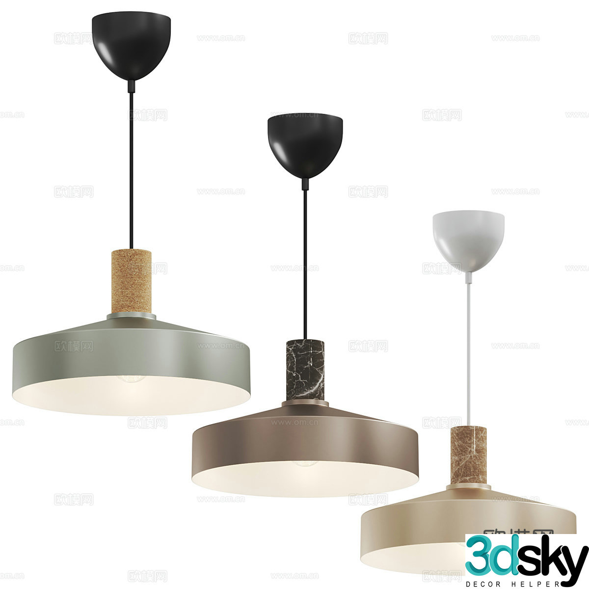 Modern Cream Style Elvas Decorative Chandelier 3d Model