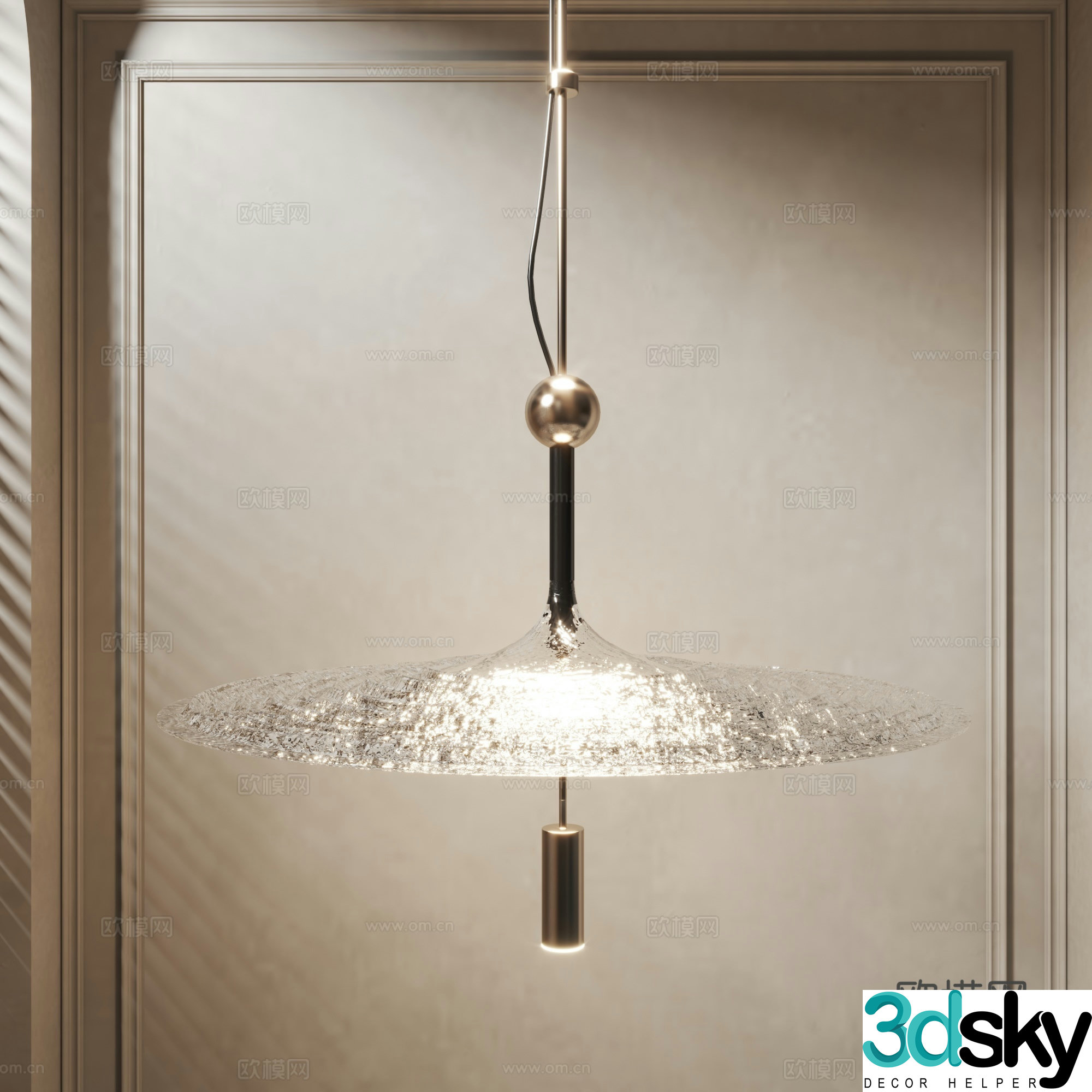 Modern chandelier 3d model