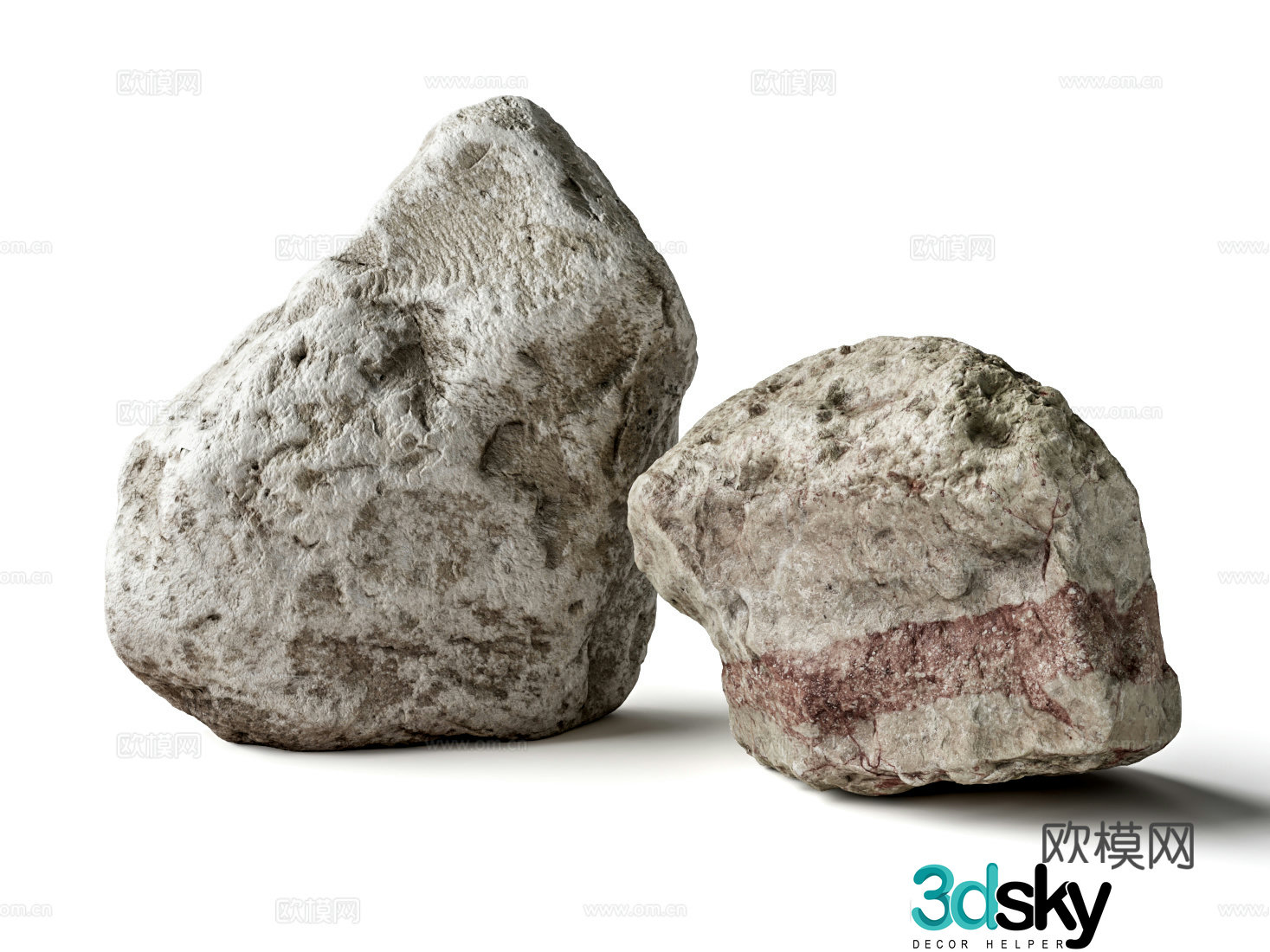 Landscape stones outdoor stone rock garden stone ornament 3d model
