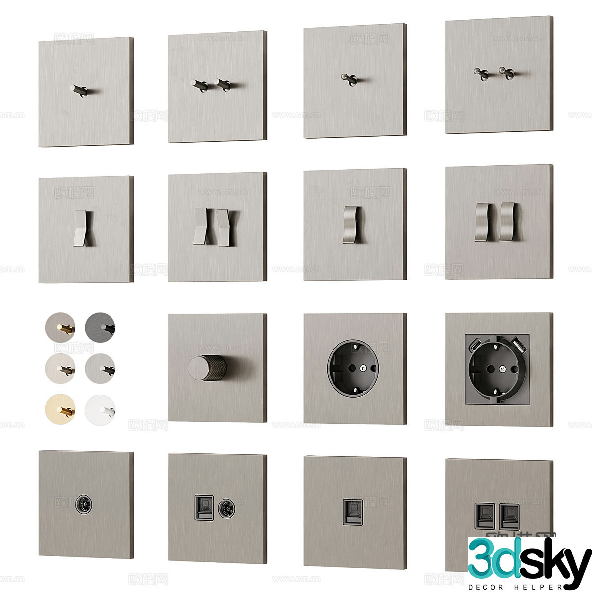 Air conditioning air outlet 3D model