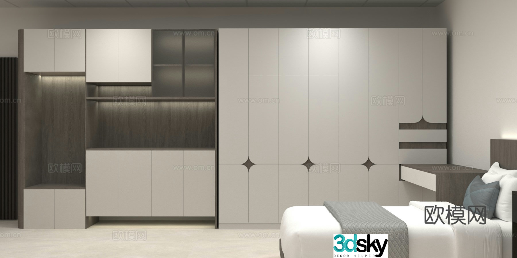 Modern wardrobe 3d model