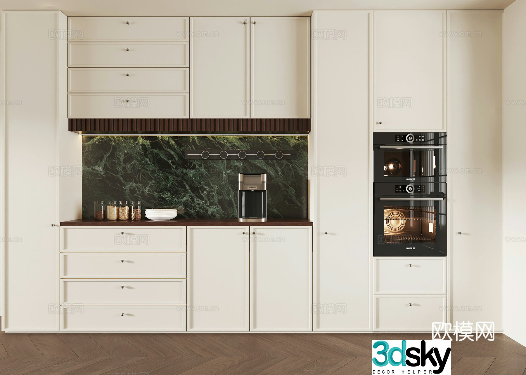 French wine cabinet 3D model